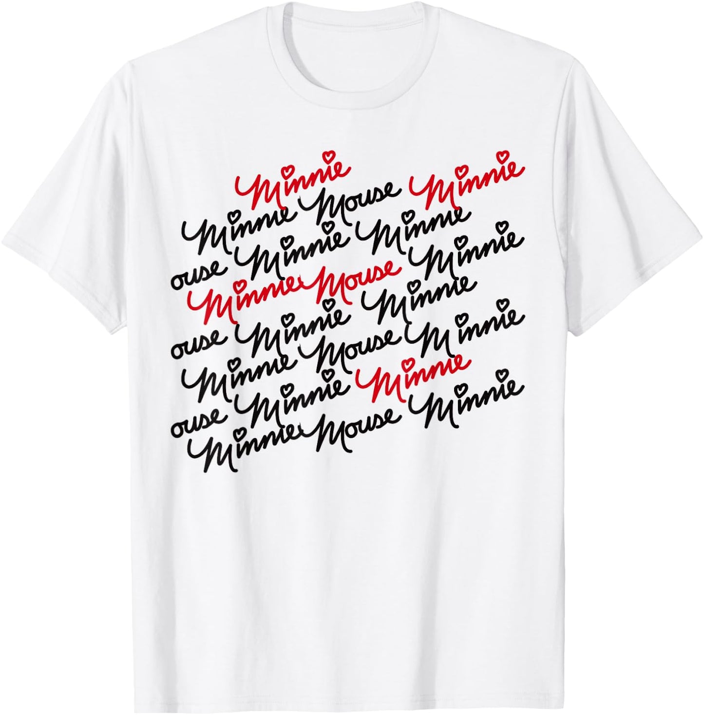 Minnie Mouse - Autograph Stacked T-Shirt - T-Shirt | White