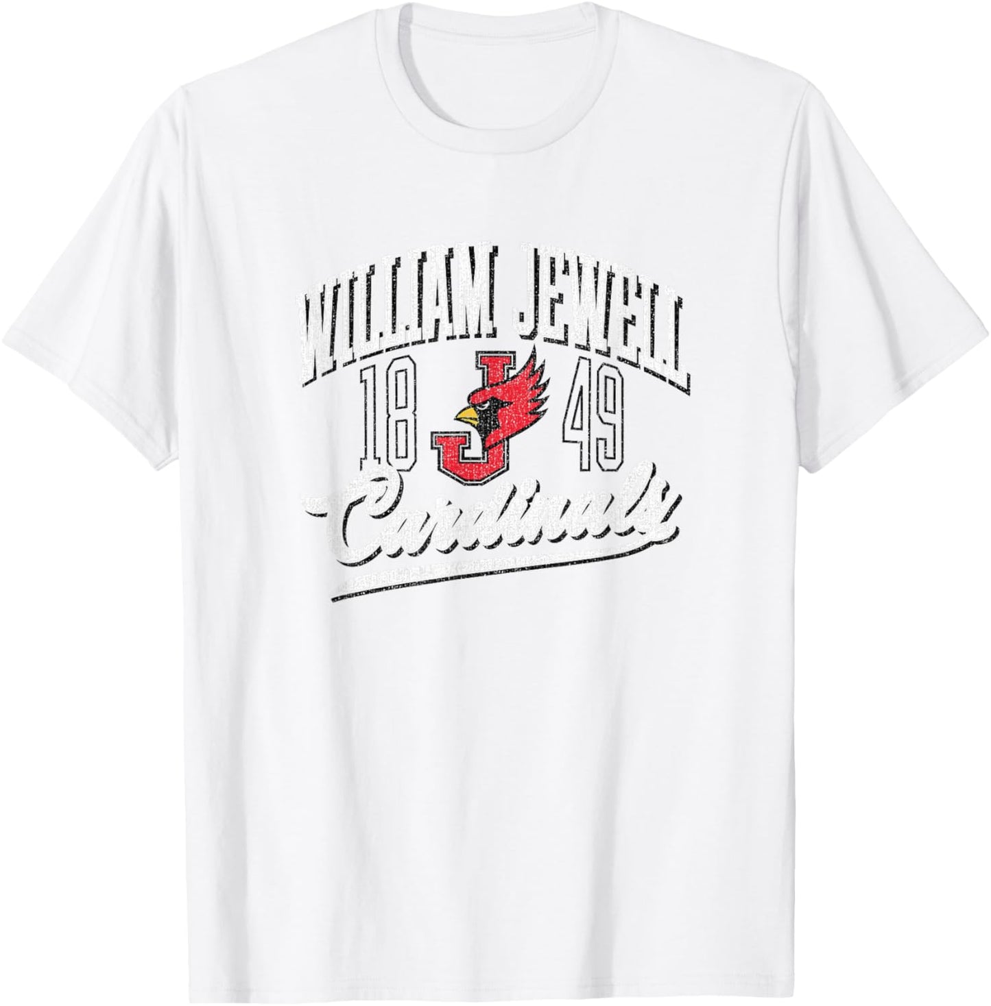 William Jewell College Cardinals Vintage Script Emblem T-Shirt - T-Shirt | White