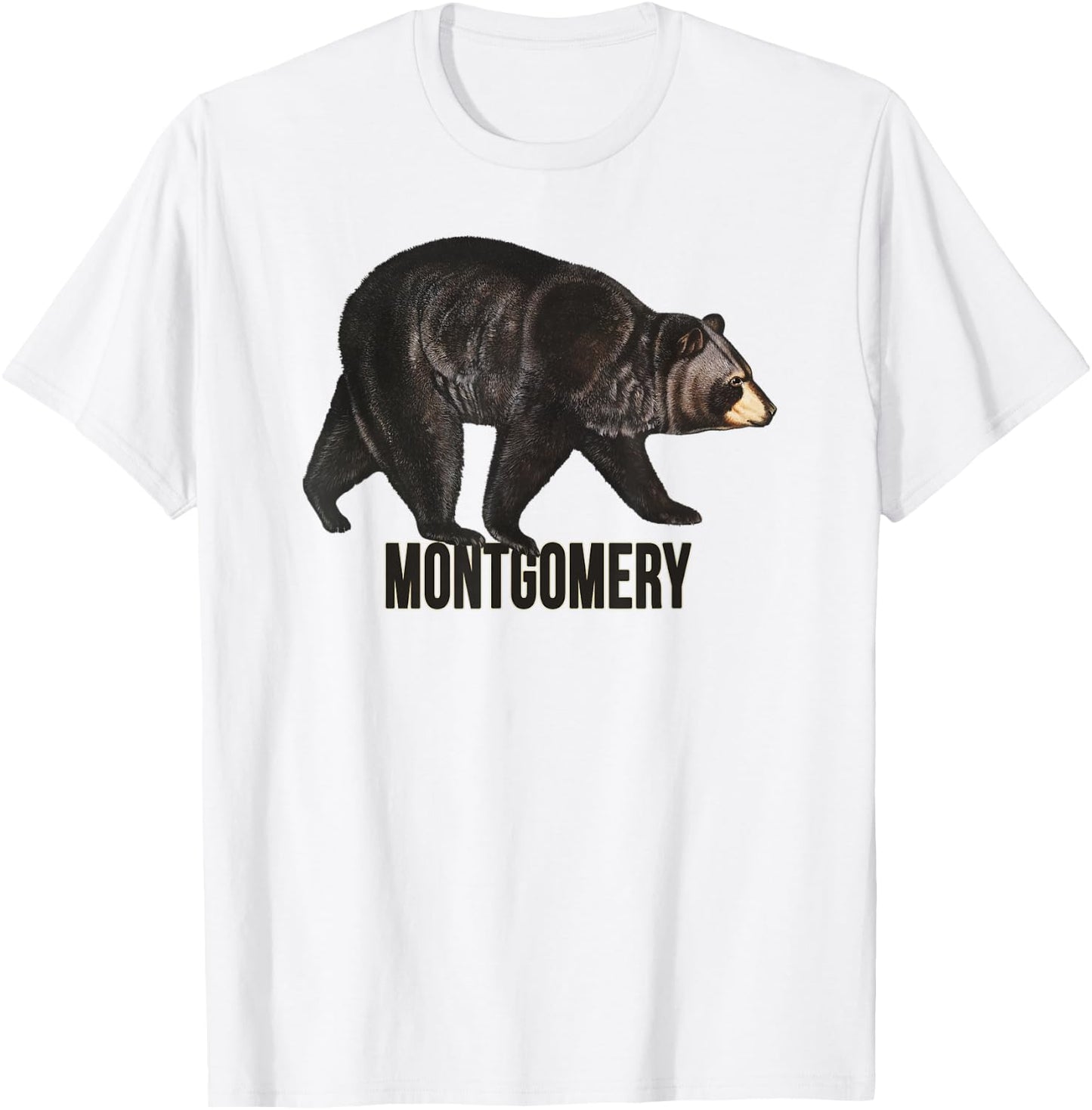 Montgomery, Vermont Black Bear T-Shirt - T-Shirt | White