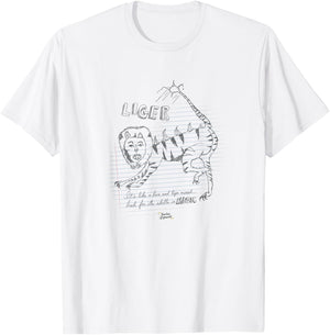 Napoleon Dynamite Liger Magic Notebook Drizzle Sketch T-Shirt - T-Shirt | White