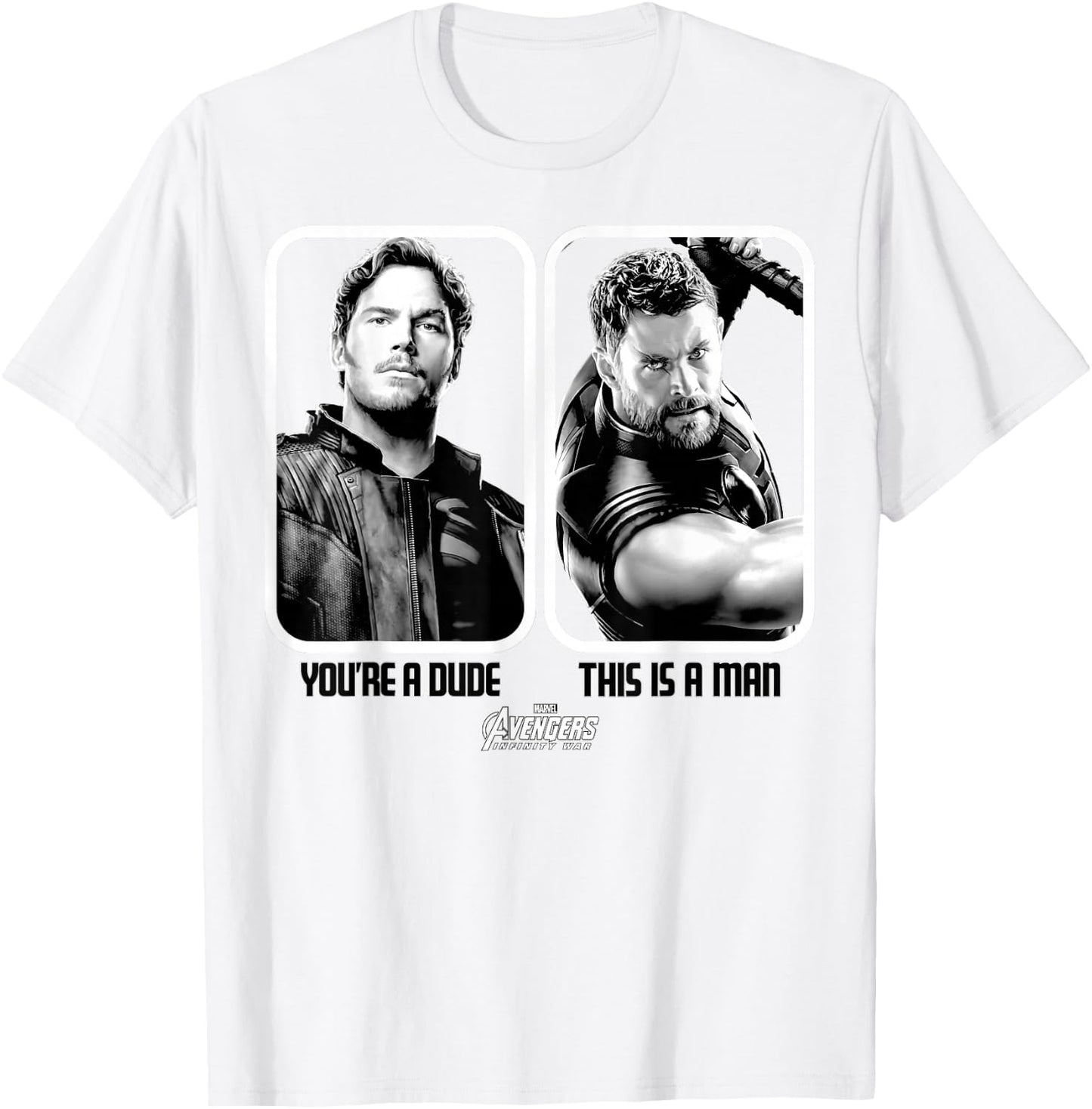 Marvel Infinity War Star-Lord Thor is A Man Graphic T-Shirt - T-Shirt | White