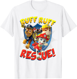PAW Patrol Ruff Ruff Rescue! T- Shirts T-Shirt - T-Shirt | White