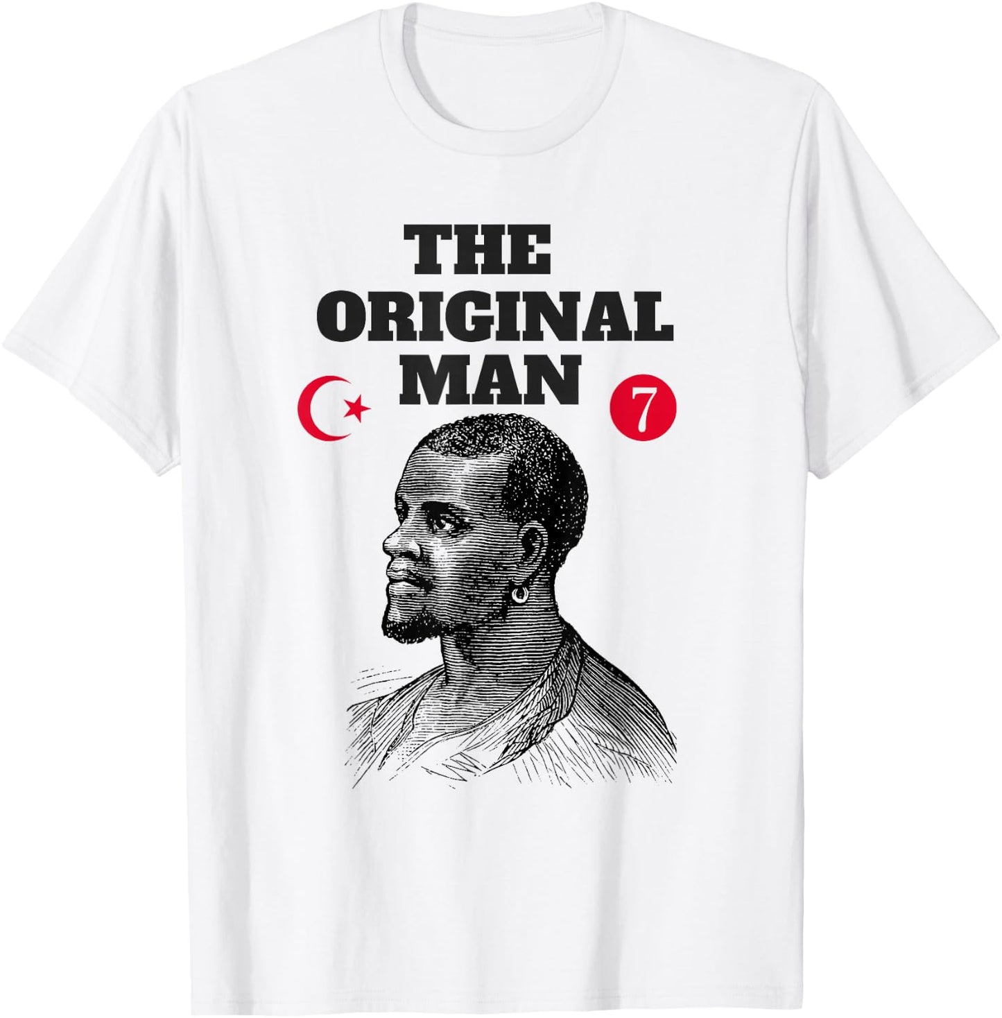 The Original Man - Moorish 5 Percent Allah 7 T-Shirt - T-Shirt | White