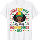 Juneteenth 1865 Freedom Day Black Women Girl African Afro T-Shirt - T-Shirt | White