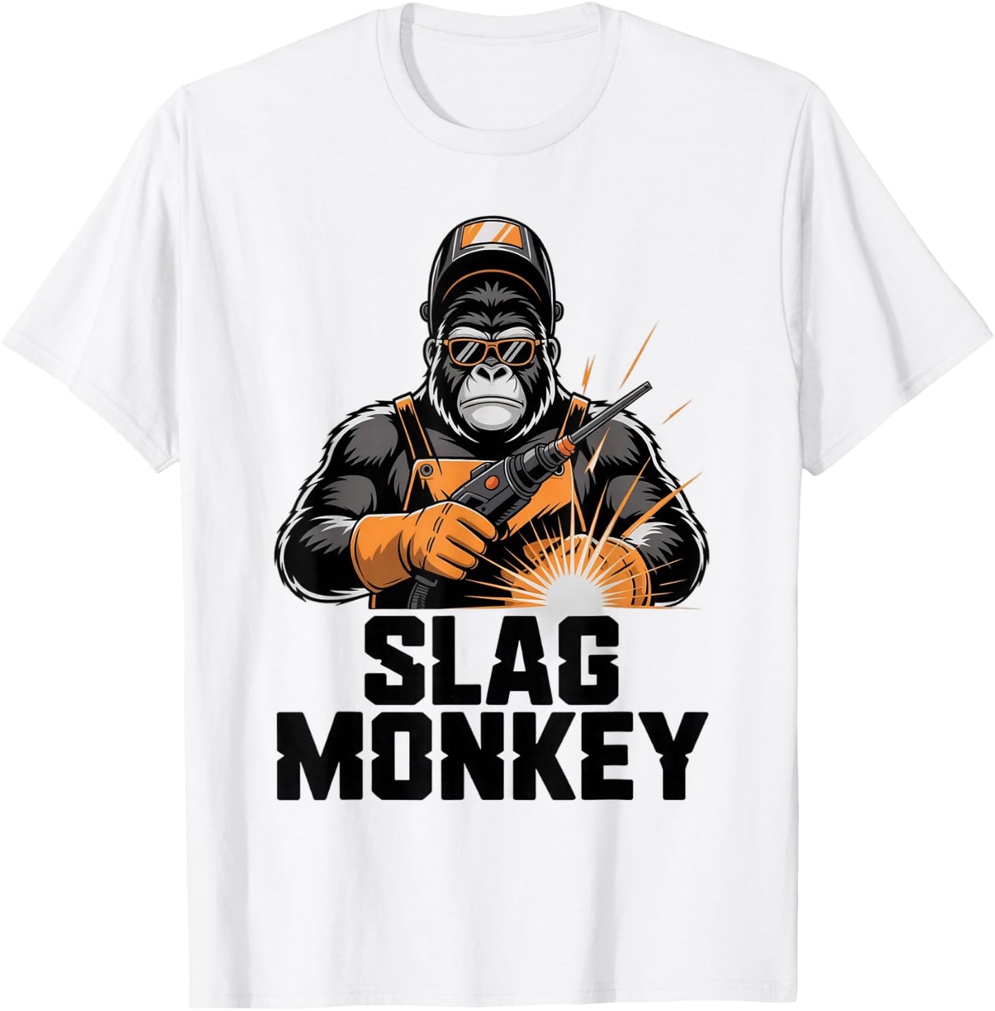 Slag Monkey Gorilla Welder MIG TIG Pipe Welding Men T-Shirt - T-Shirt | White