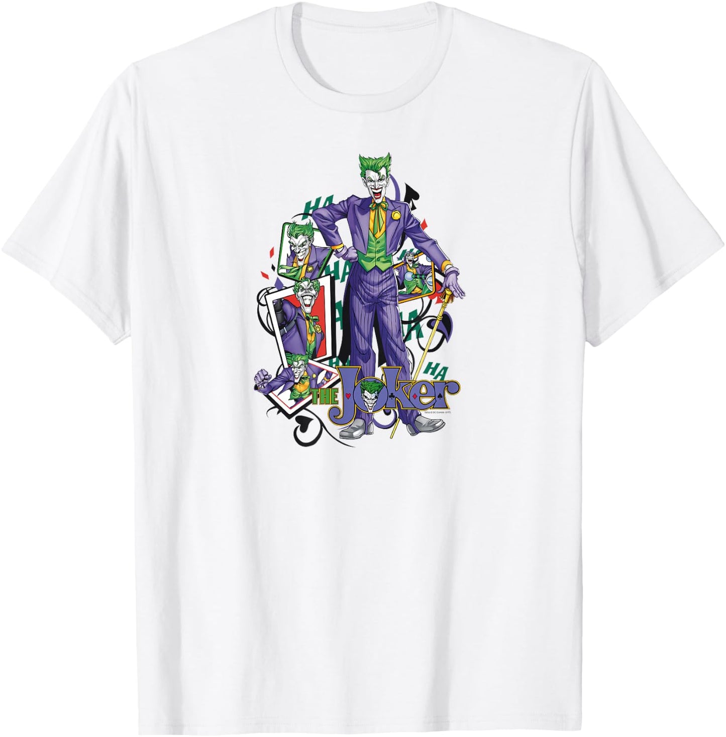 Batman the Joker Wild Cards T-Shirt - T-Shirt | White