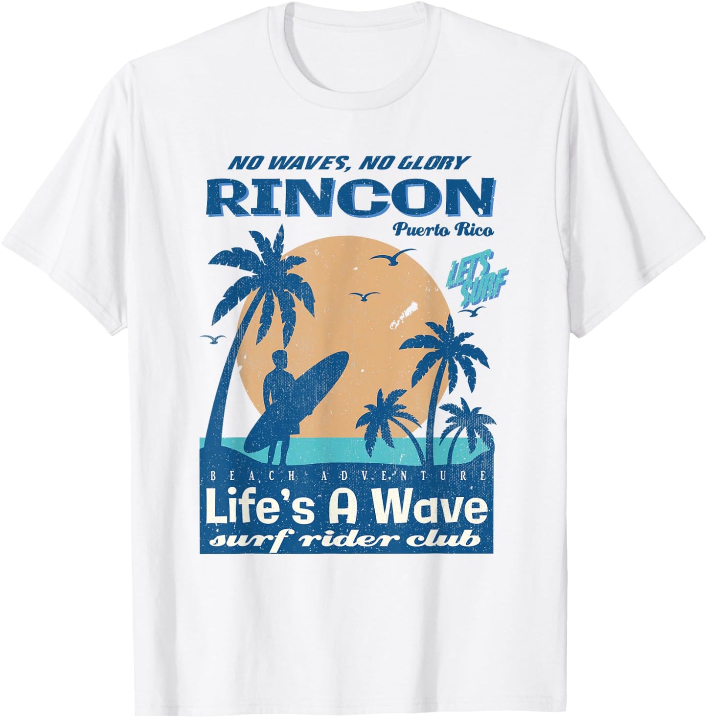 Vintage Rincon Puerto Rico Surf Rider Club T-Shirt - T-Shirt | White