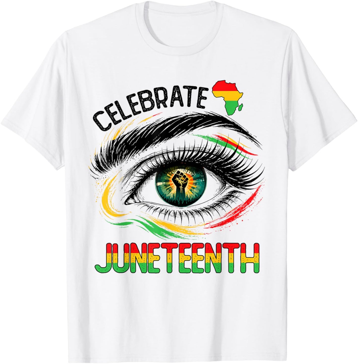 Celebrate Juneteenth 1865 Black African Afro Men Women Kids T-Shirt - T-Shirt | White