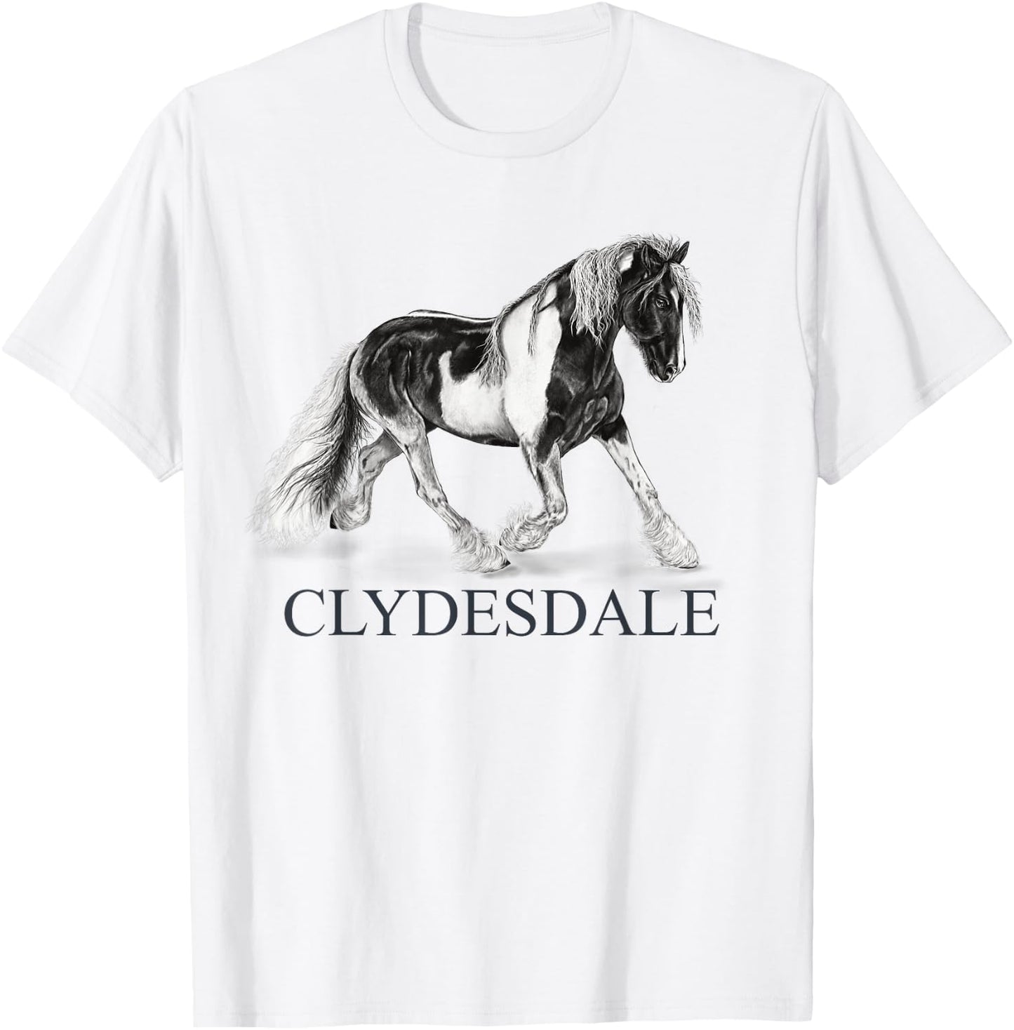 Clydesdale Equestrian Horse Lover T-Shirt - T-Shirt | White