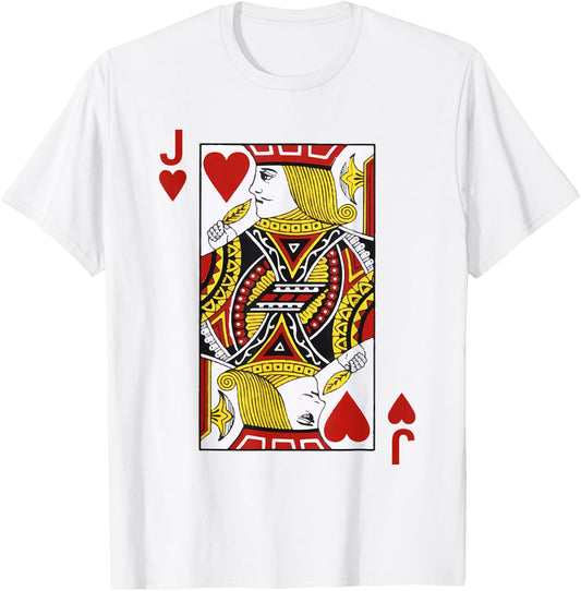 Jack of Hearts Blackjack Cards Poker 21 JTee Shirt T-Shirt - T-Shirt | White