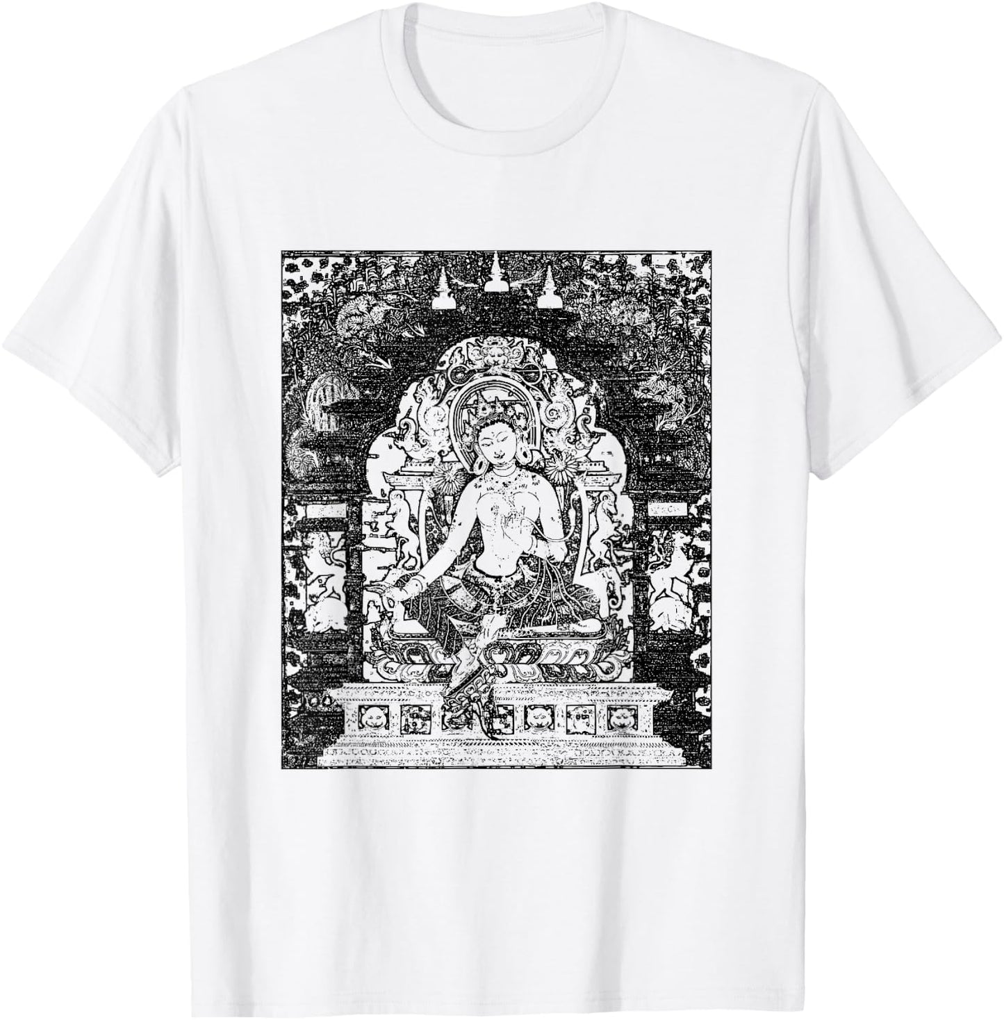 Green Tara Tibetan Buddhism Vajrayana Bodhicitta T-Shirt - T-Shirt | White