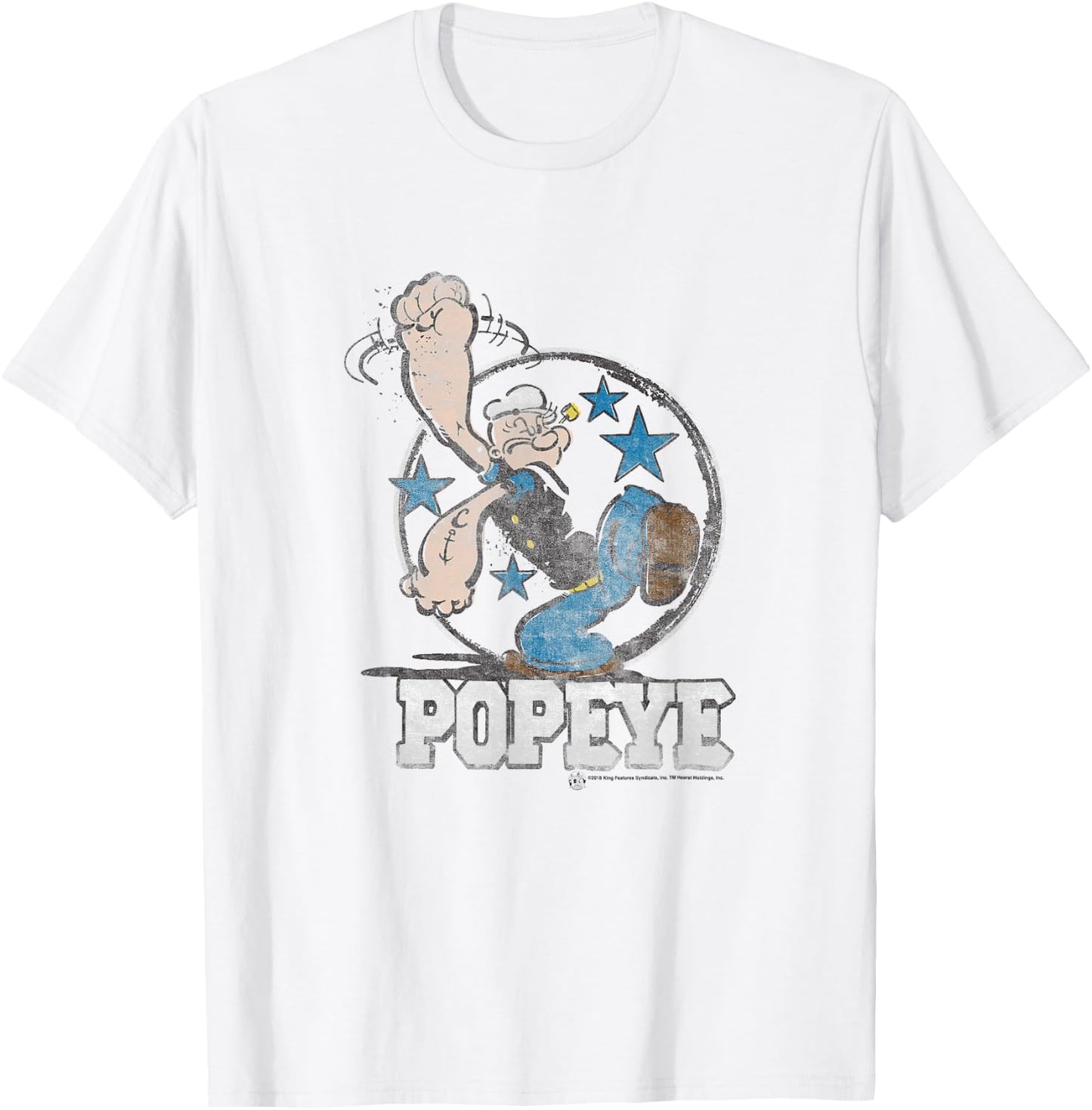 Popeye Stars #36503 T-Shirt - T-Shirt | White