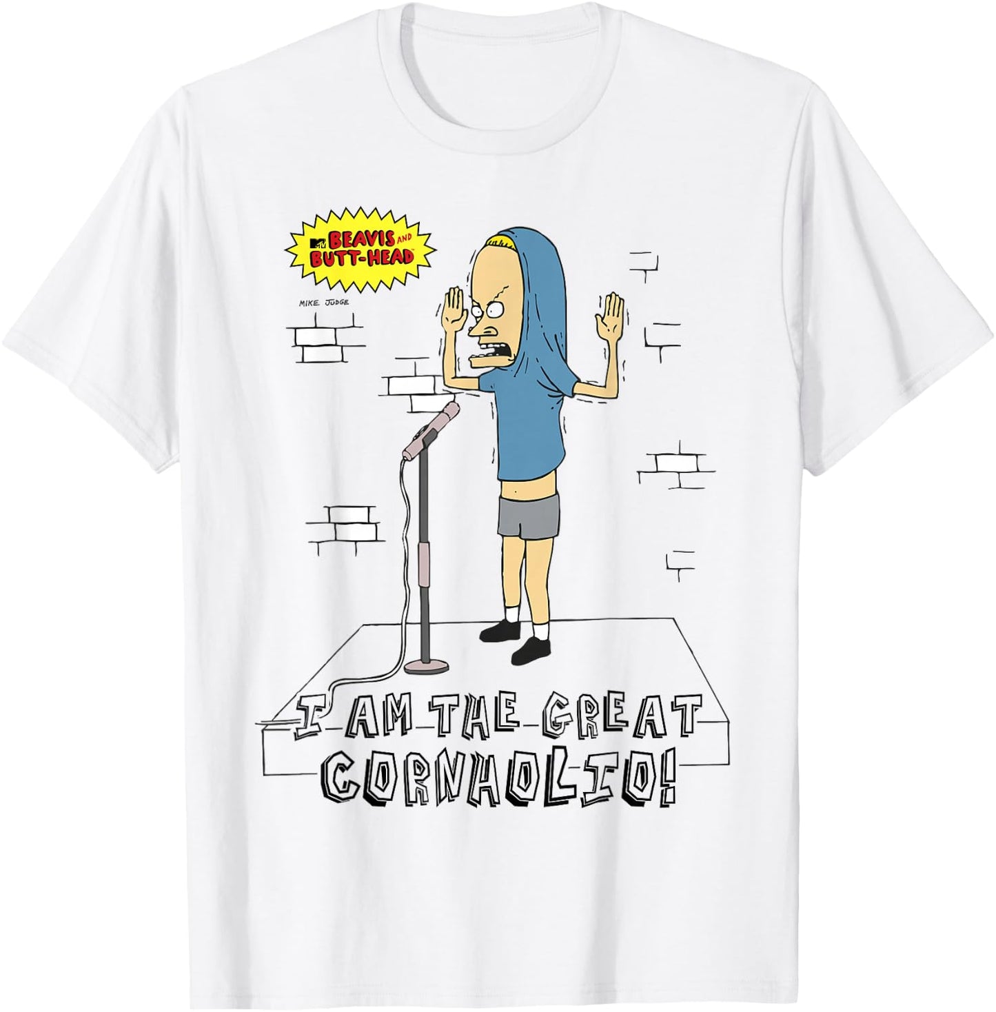 Beavis and Butt-Head Stand Up Cornholio T-Shirt - T-Shirt | White