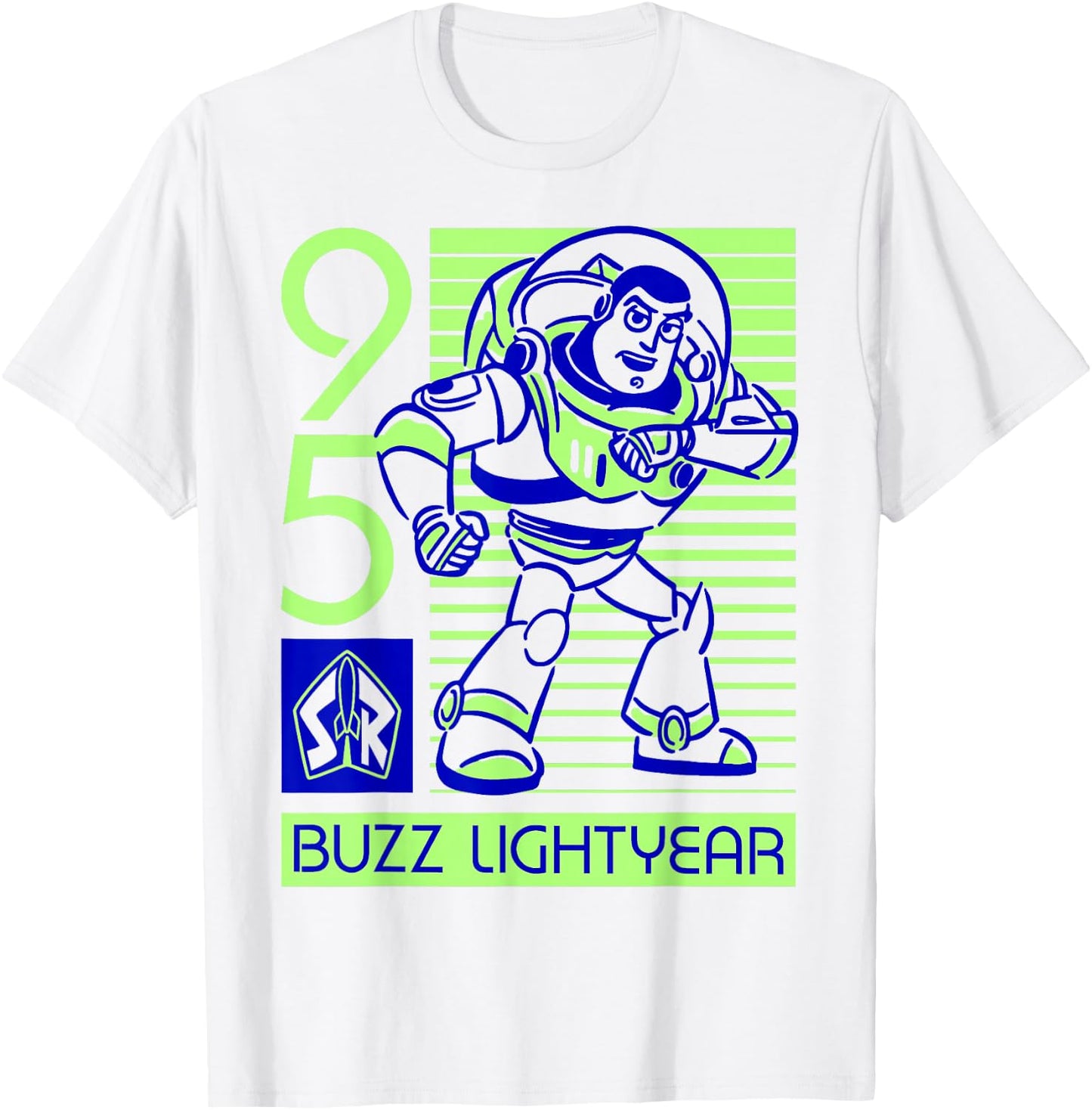 Disney Pixar Toy Story Retro Neon Buzz Lightyear T-Shirt - T-Shirt | White
