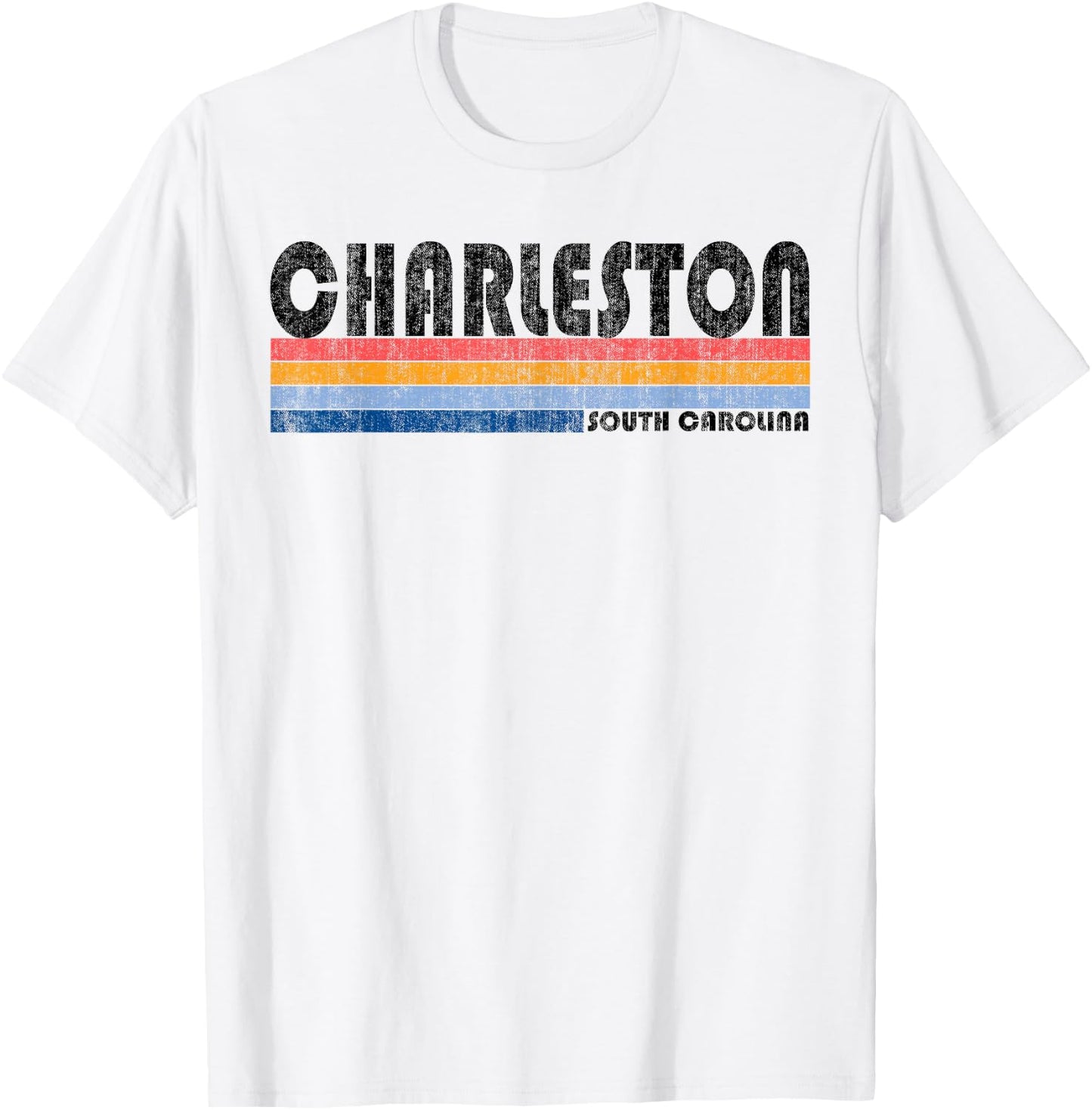 Vintage 1980s Style Charleston, SC T-Shirt - T-Shirt | White
