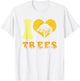 Vintage Earth Day Shirt I Love Trees Teacher Men Women Girls Kids T-Shirt - T-Shirt | White