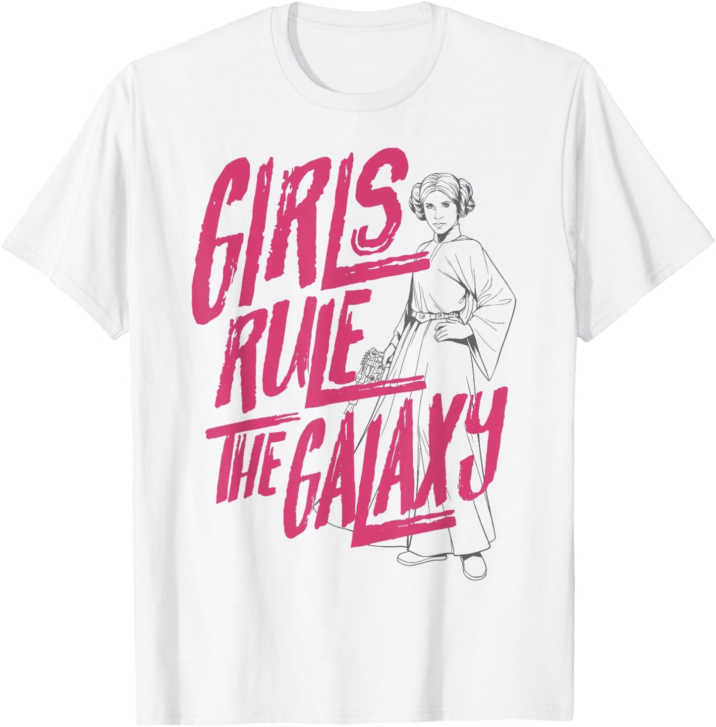 Star Wars Princess Leia Girls Rule The Galaxy T-Shirt - T-Shirt | White