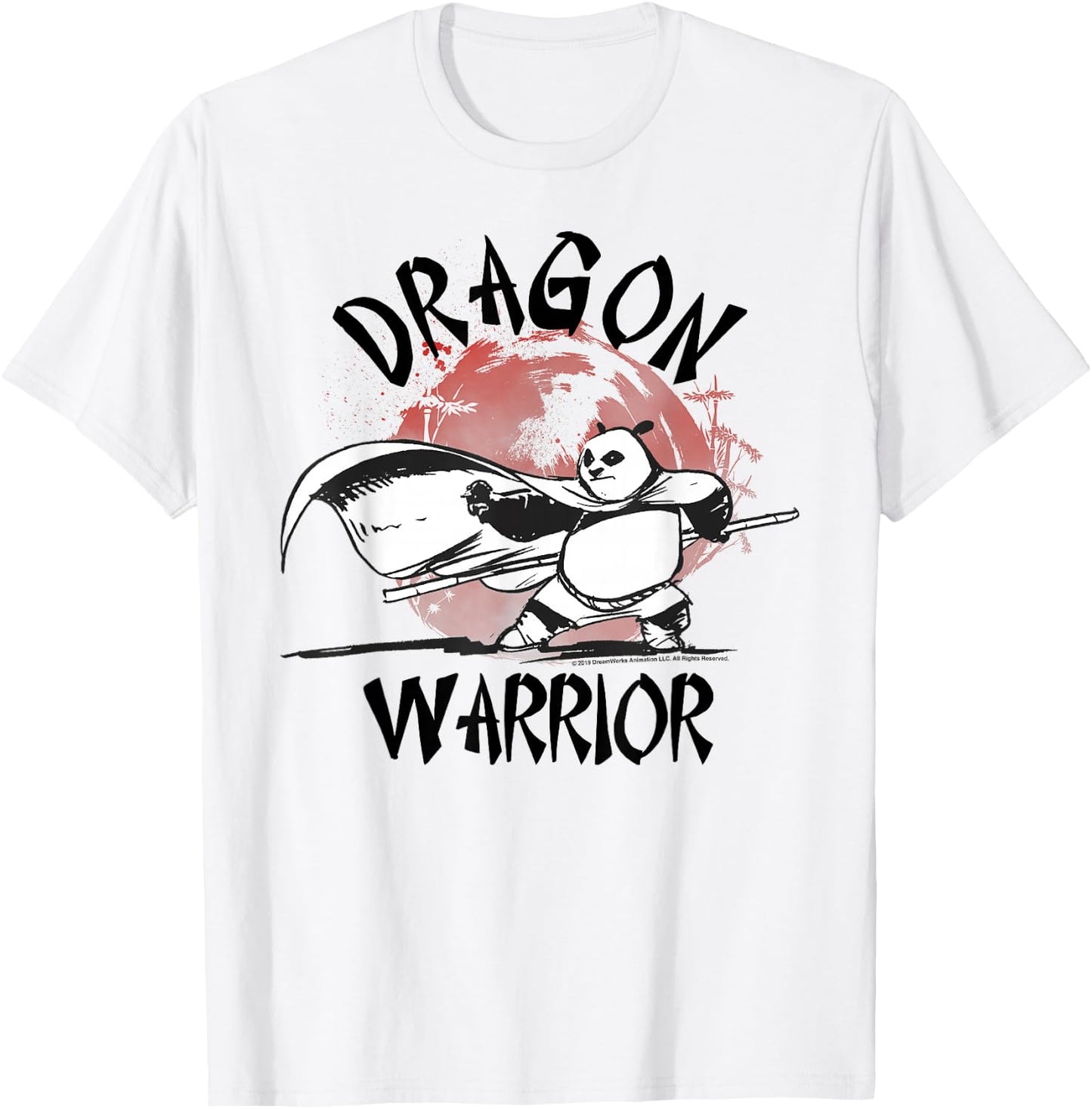 Kung Fu Panda Dragon Warrior Action Pose Portrait T-Shirt - T-Shirt | White