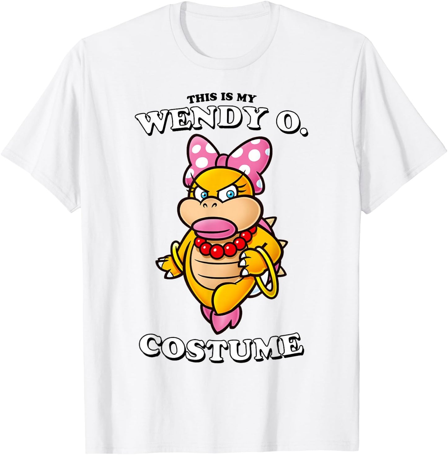 Super Mario Bros Halloween This Is My Wendy O. Costume T-Shirt - T-Shirt | White