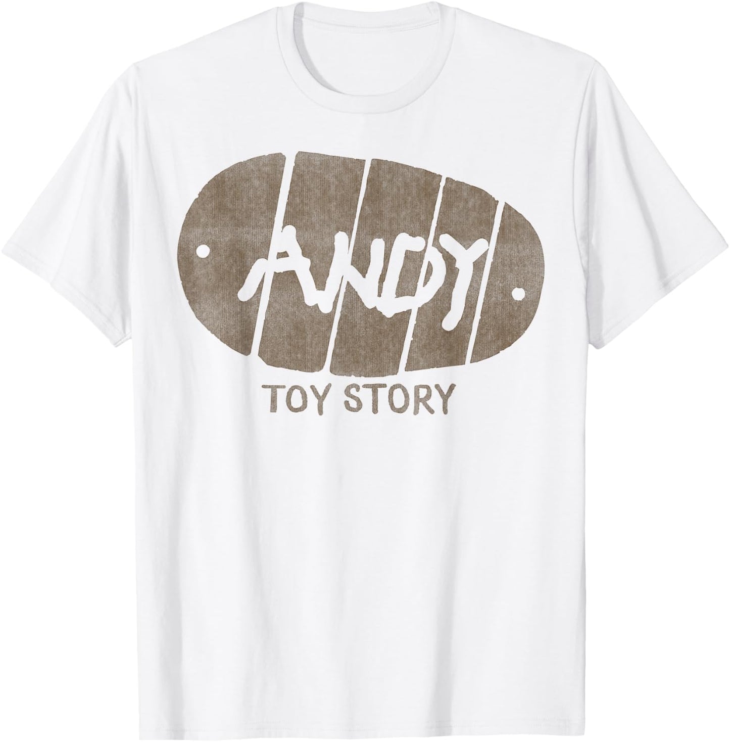 Disney Pixar Toy Story Andy Distressed Signature Boot Logo T-Shirt - T-Shirt | White