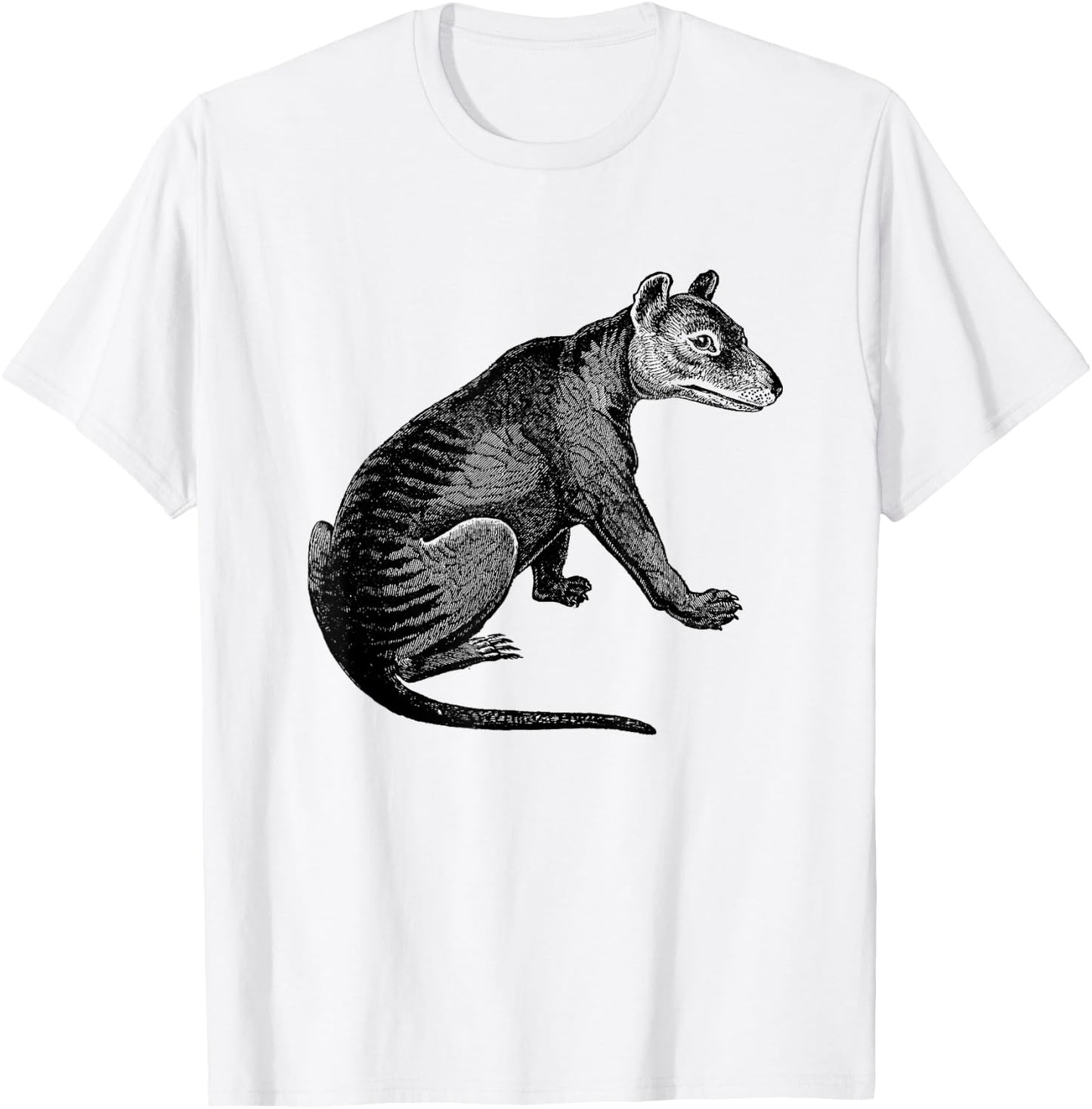 Tasmanian Tiger Print T-Shirt - T-Shirt | White