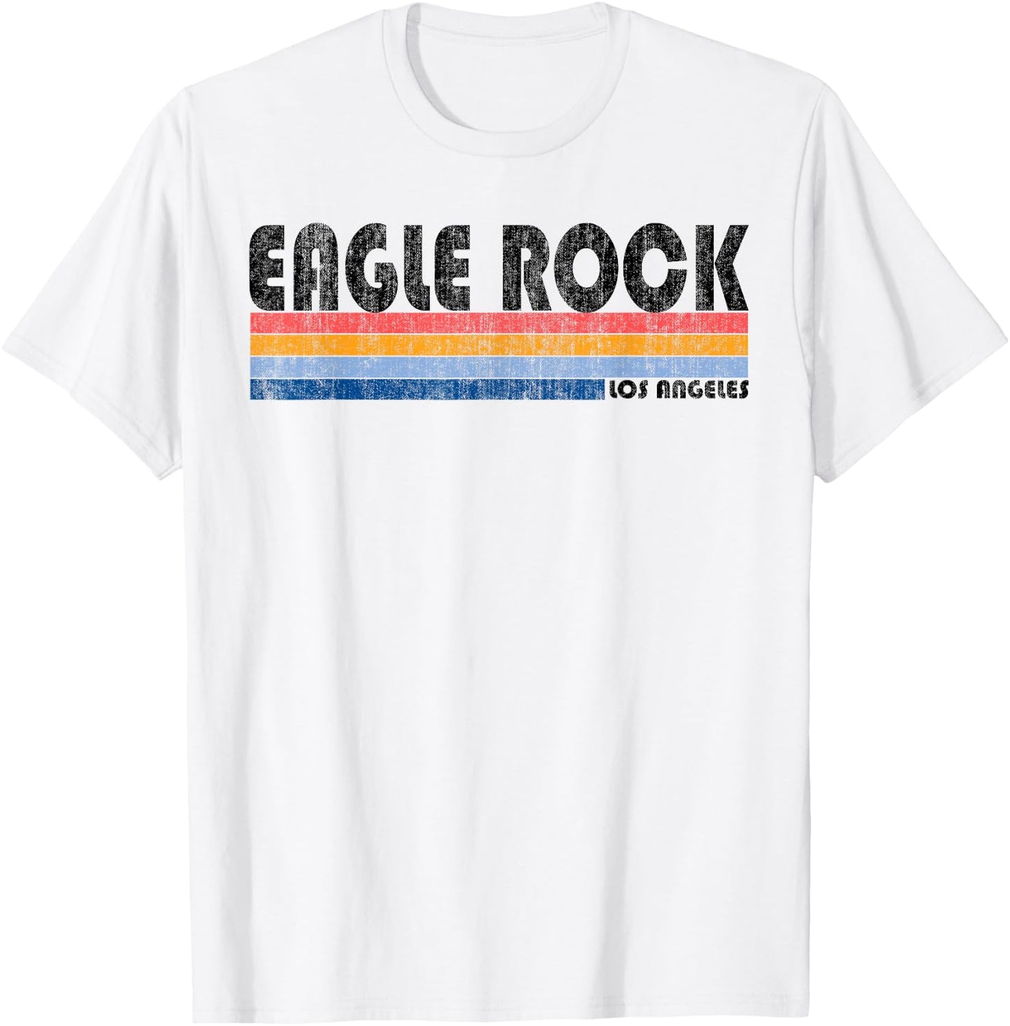 Vintage 1980s Style Eagle Rock CA T-Shirt - T-Shirt | White