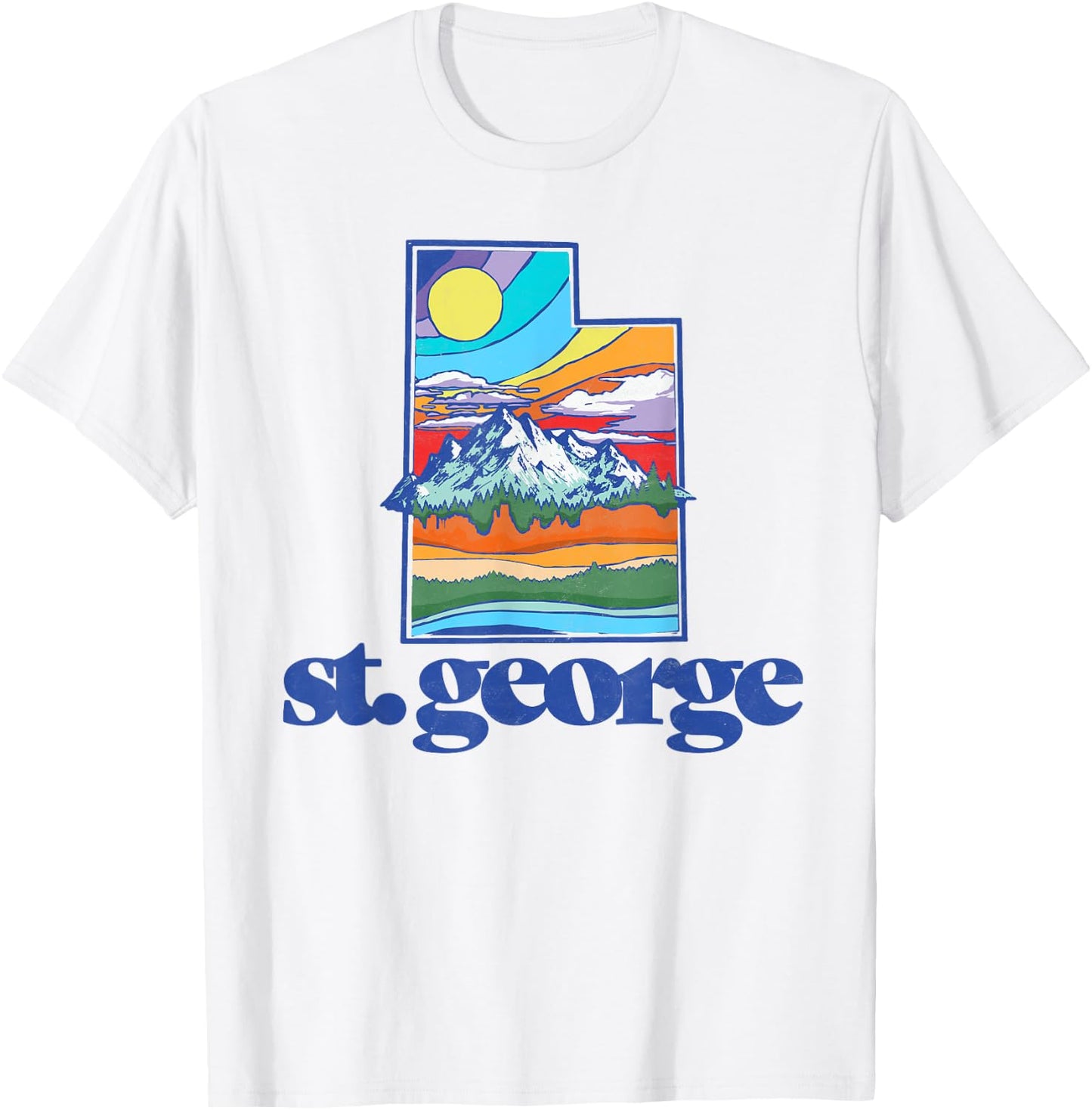 St. George Utah Vintage Nature Outdoor Graphic T-Shirt - T-Shirt | White