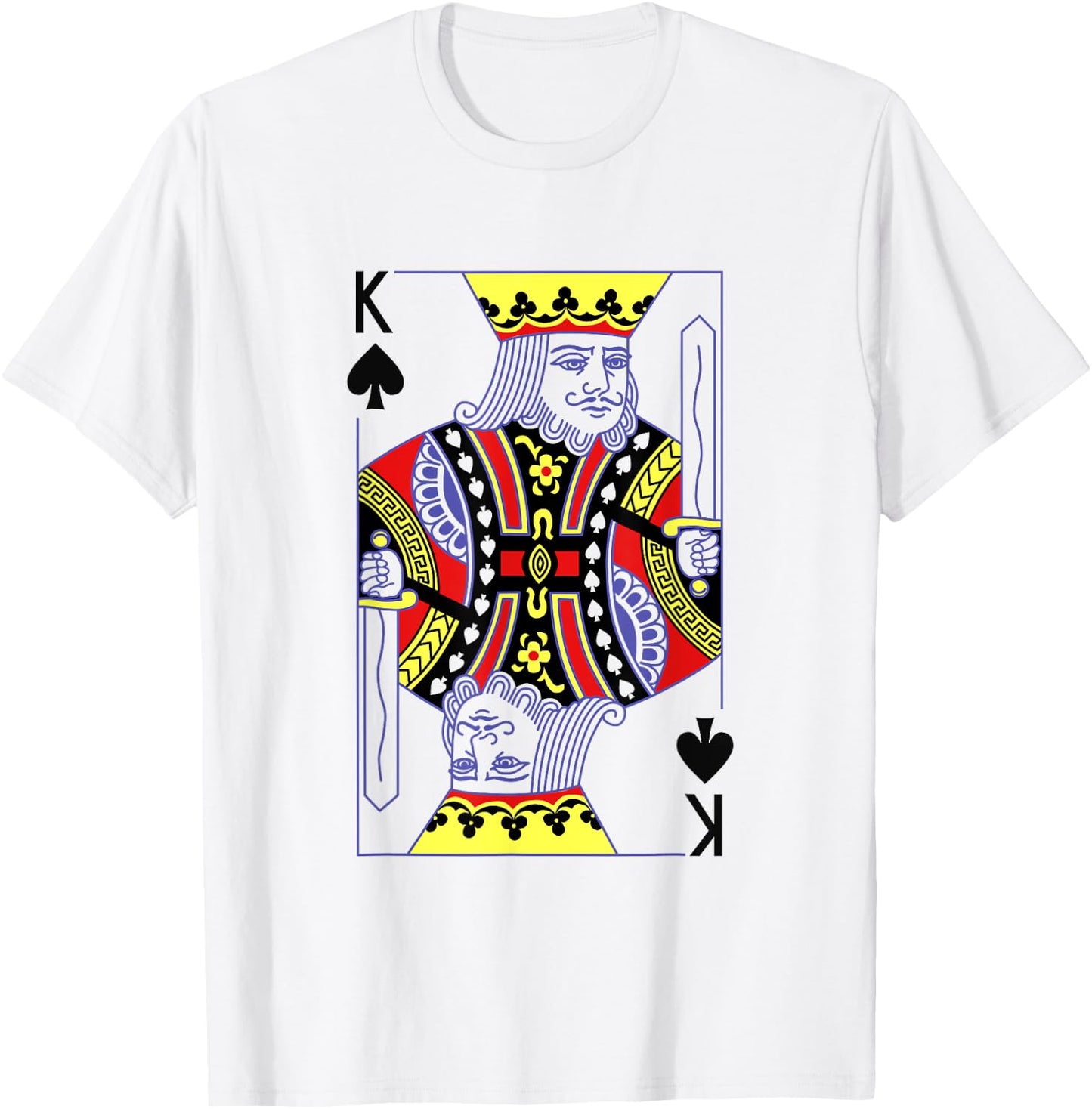 King Of Spades Deck Of Cards Group Costume Halloween Casino T-Shirt - T-Shirt | White