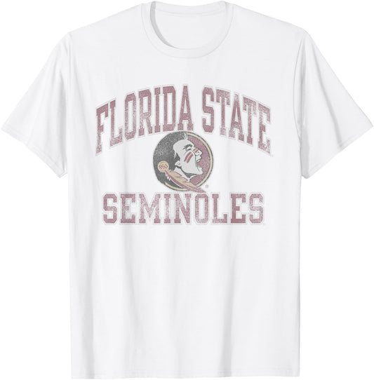 Florida State Seminoles Vintage Worn Officially Licensed T-Shirt - T-Shirt | White