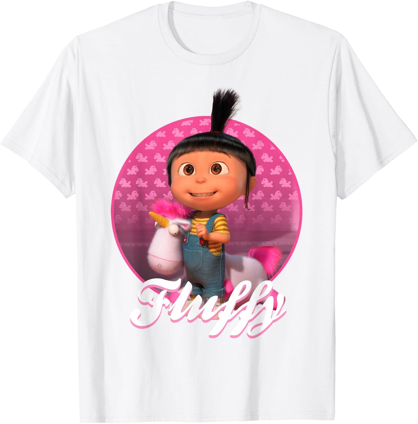 Despicable Me Minions Anges Gru Fluffy Graphic T-Shirt - T-Shirt | White