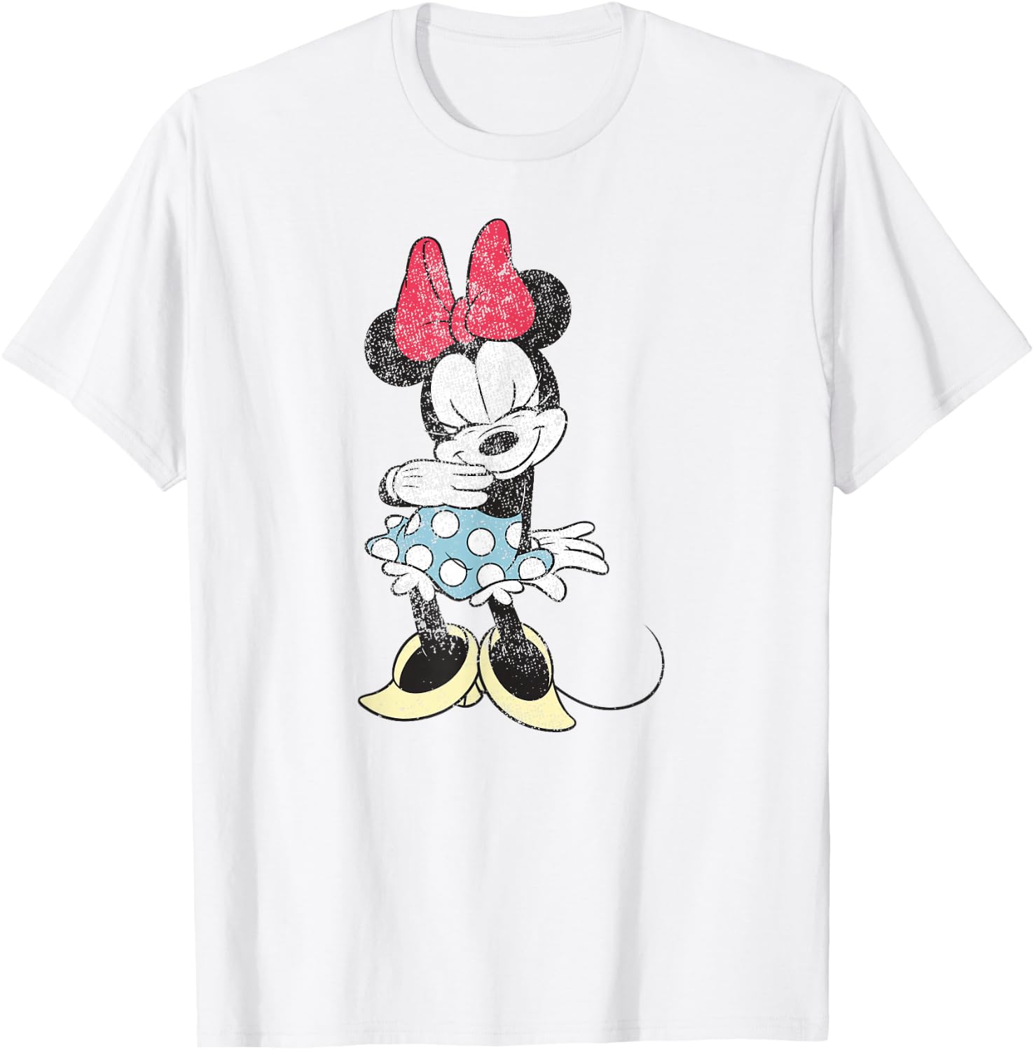 Minnie Mouse - Shy Character Pose T-Shirt - T-Shirt | White