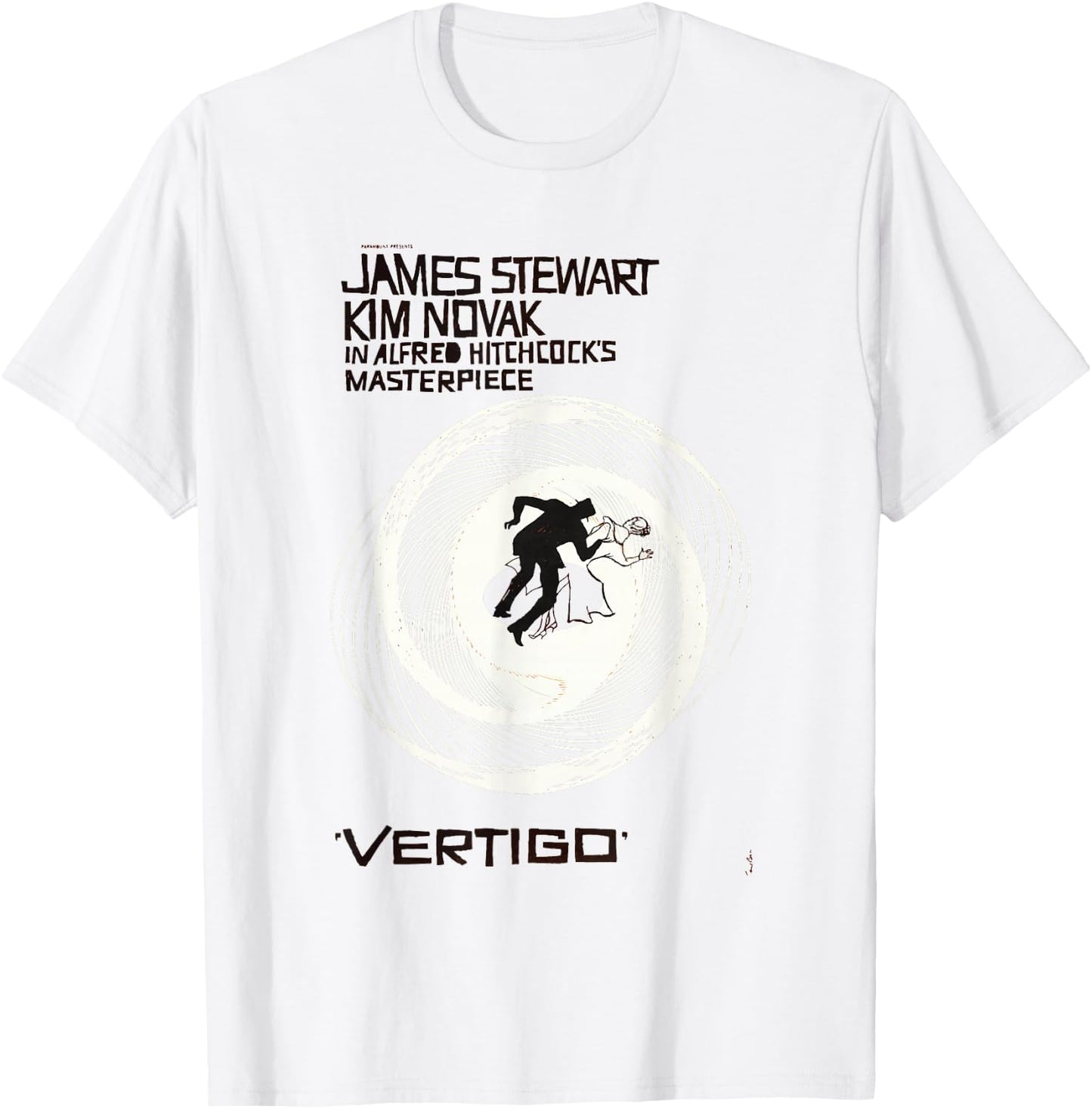 Vertigo Vintage Movie Poster, Noir Thriller Acrophobia Film T-Shirt - T-Shirt | White