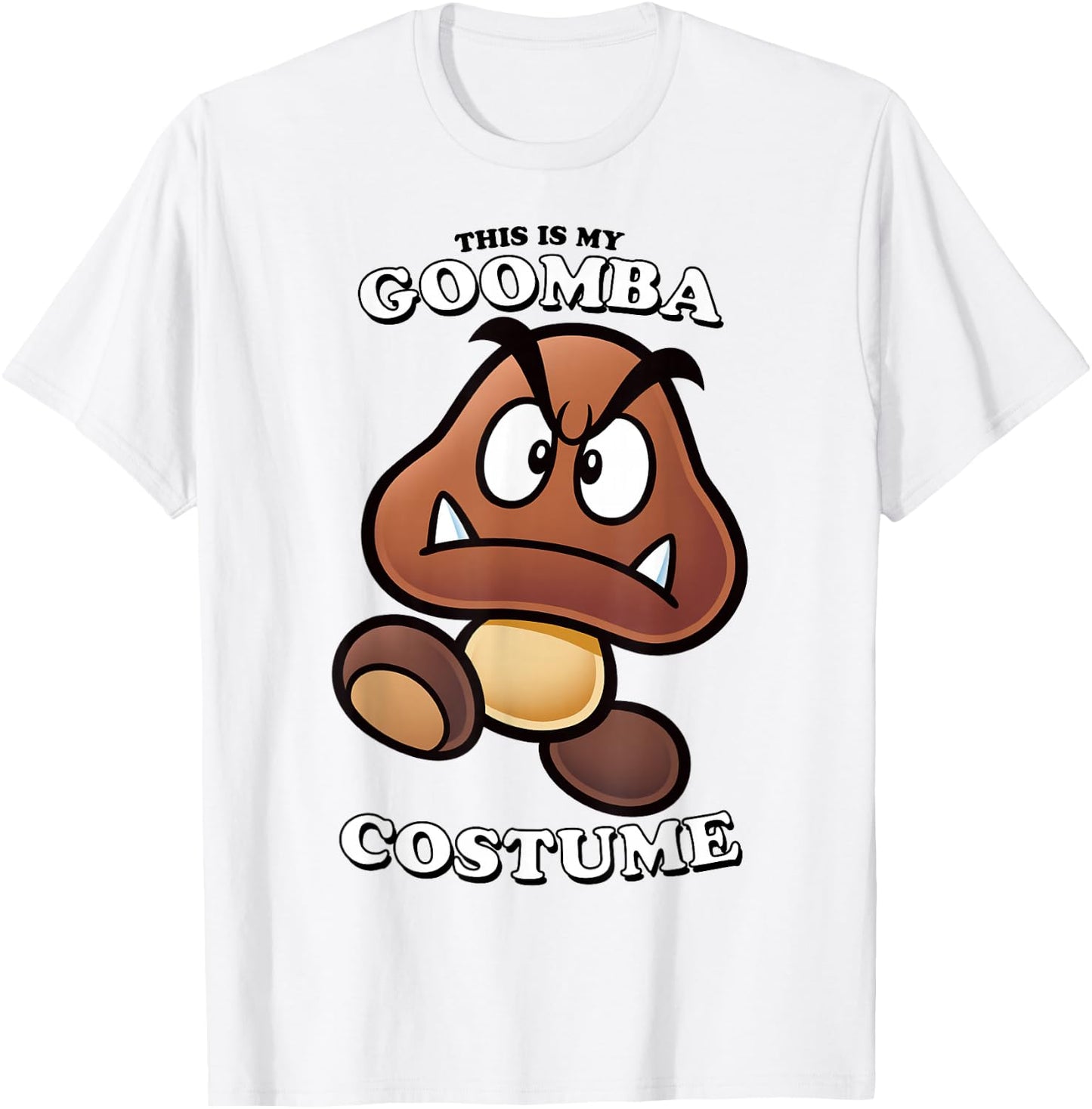 Super Mario Bros Halloween This Is My Goomba Costume T-Shirt - T-Shirt | White