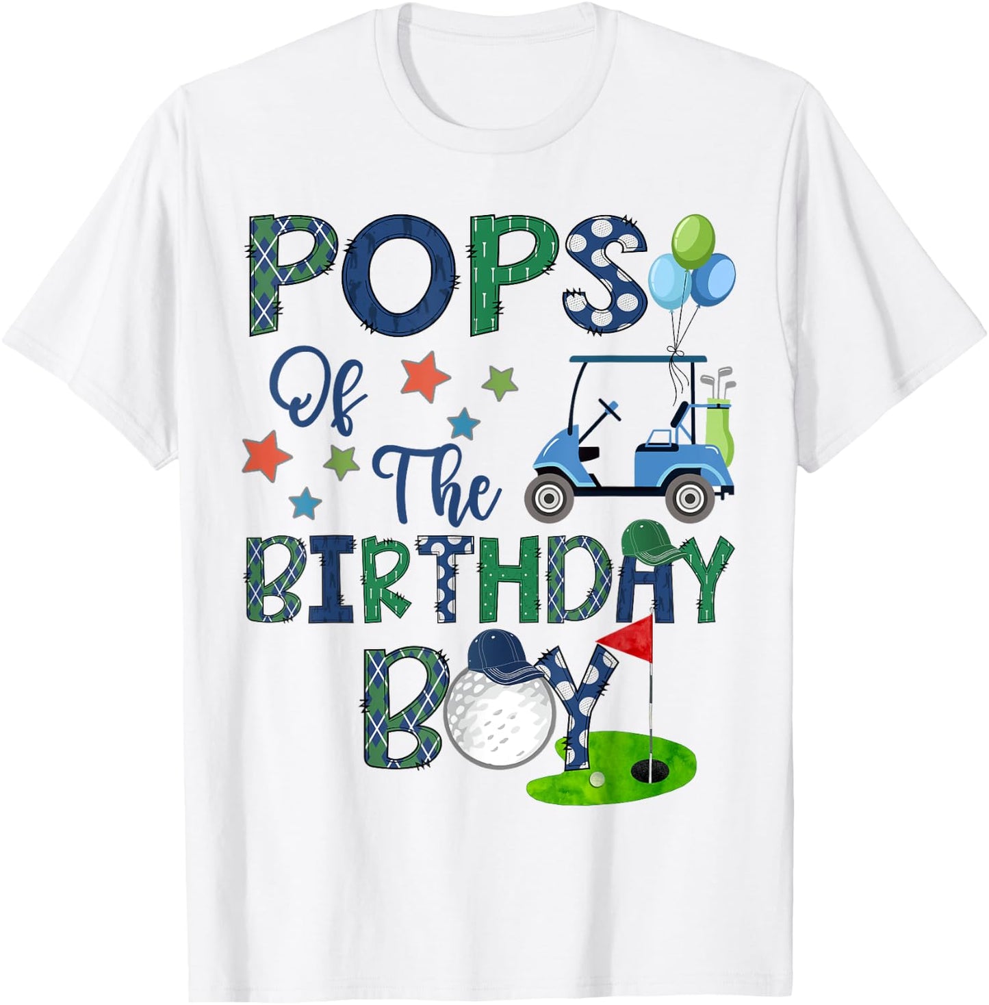 Pops Of The Birthday Boy Hole In One Golf Lover T-Shirt - T-Shirt | White