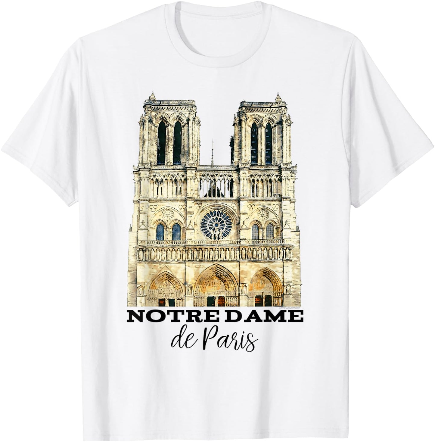 Notre-Dame de Paris Souvenir Shirt France French Cathedral T-Shirt - T-Shirt | White