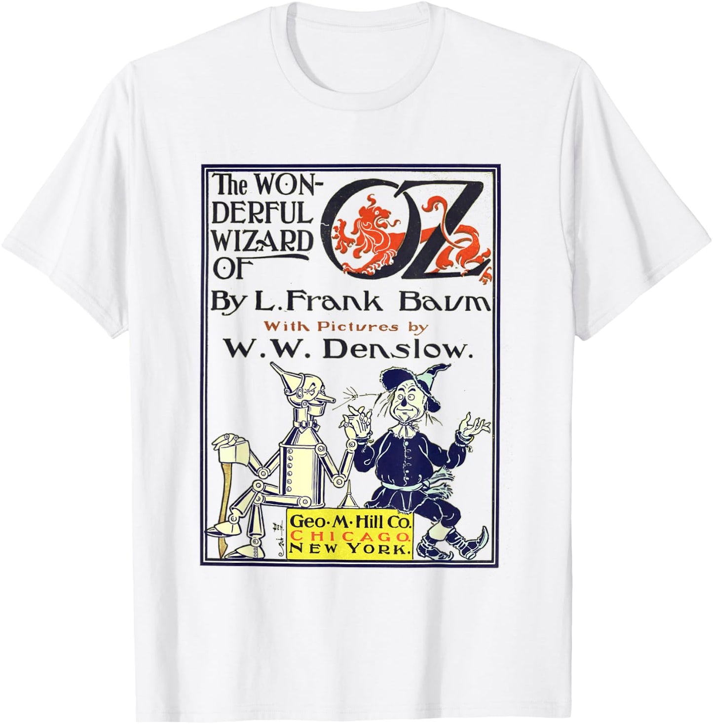 Classic Vintage Book Cover "The Wonderful Wizard of Oz" T-Shirt - T-Shirt | White