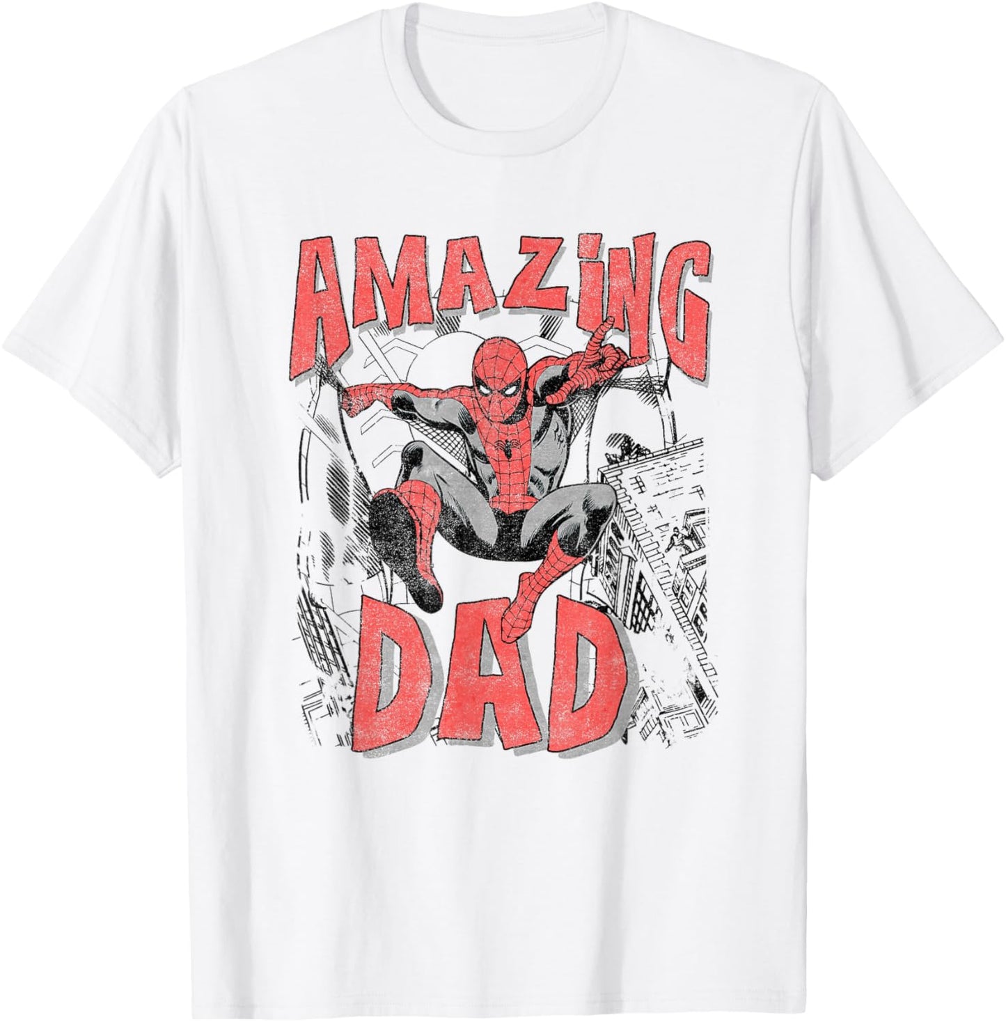 Marvel Comics Retro Classic Father's Day Spidey Amazing Dad T-Shirt - T-Shirt | White