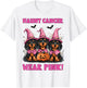 In October We Wear Pink Dachshund Halloween Breast Cancer T-Shirt - T-Shirt | White