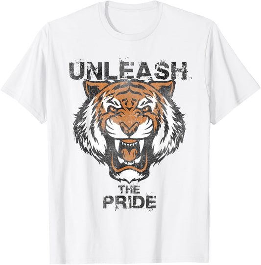 Lyndon High School Tiger Unleash the Pride T-Shirt - T-Shirt | White