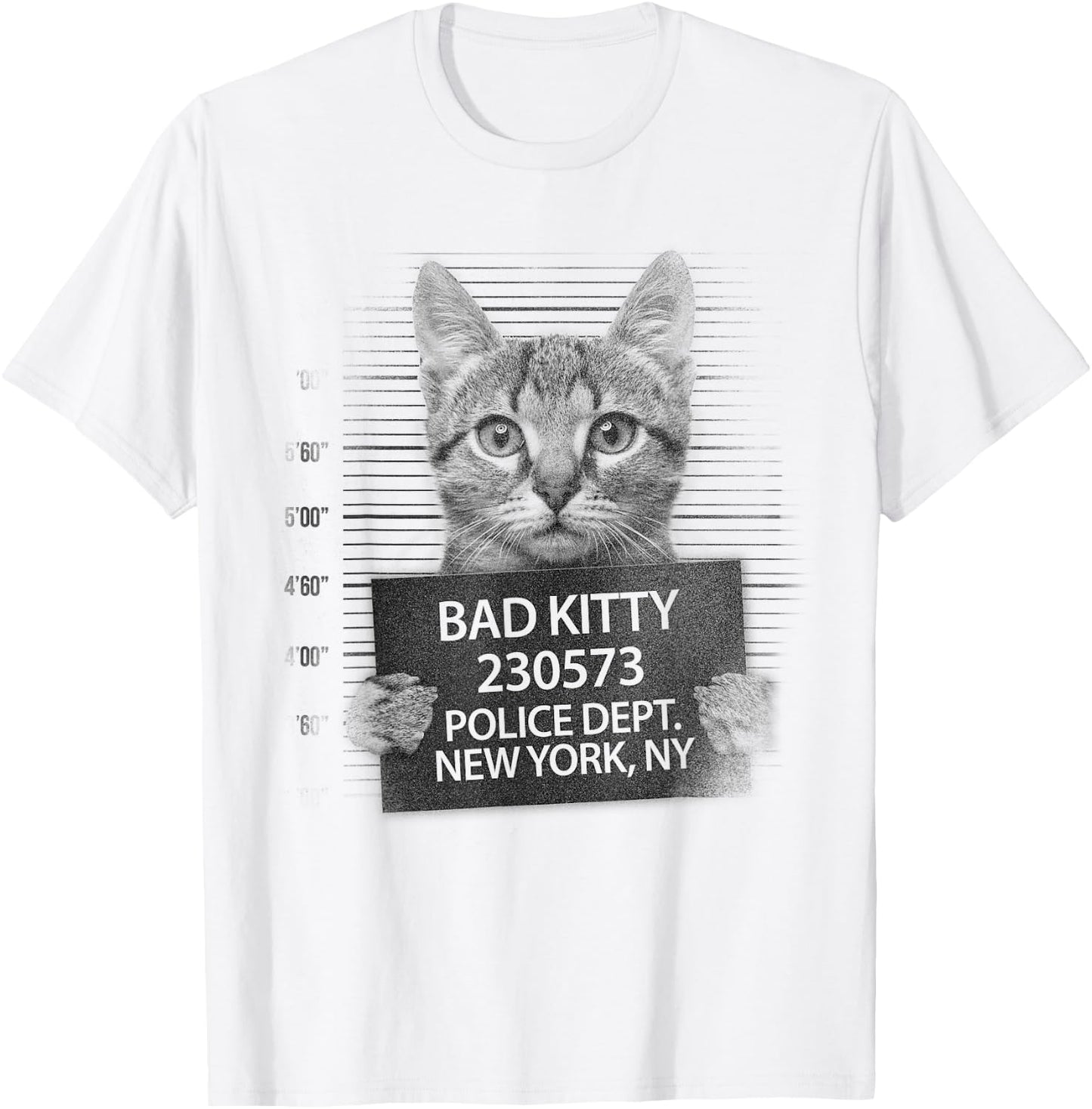 Funny Cute Bad Kitty Cat T-Shirt - T-Shirt | White