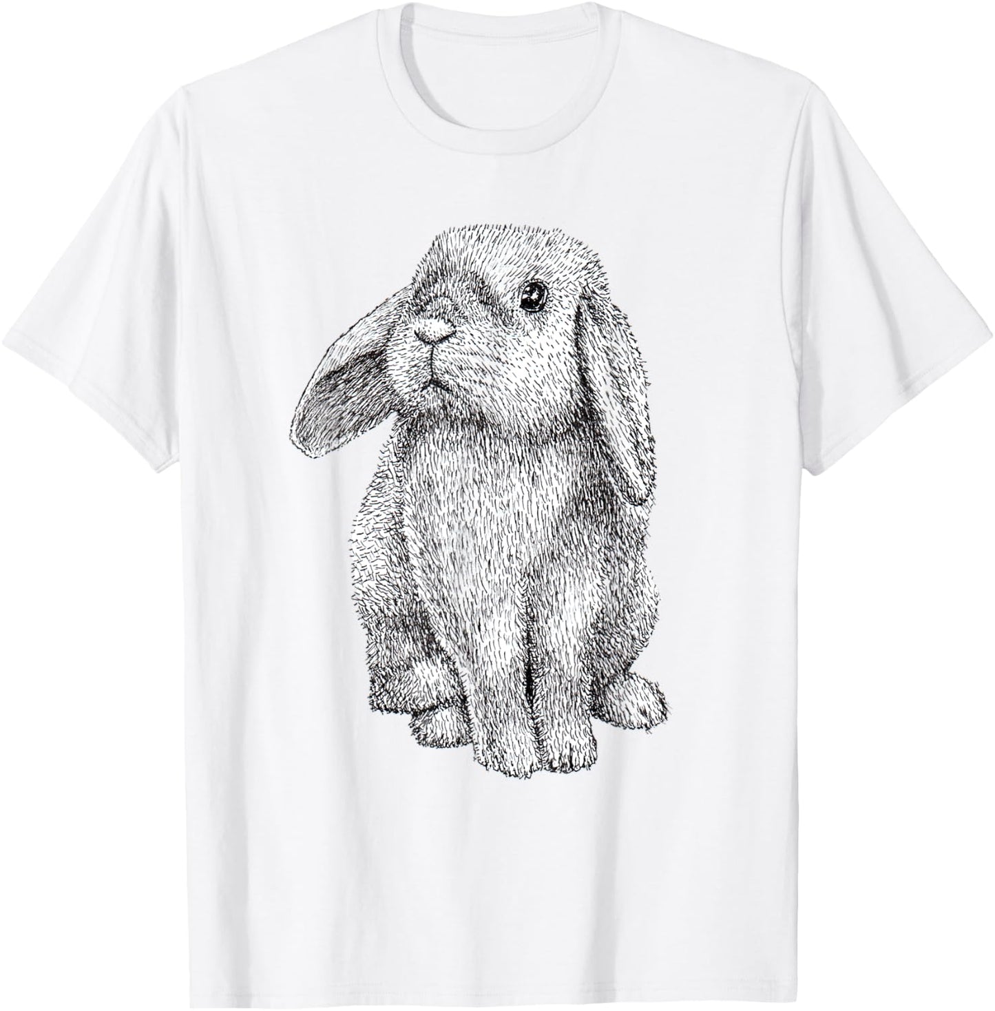 Lop Eared Bunny Rabbit Cute T-Shirt - T-Shirt | White