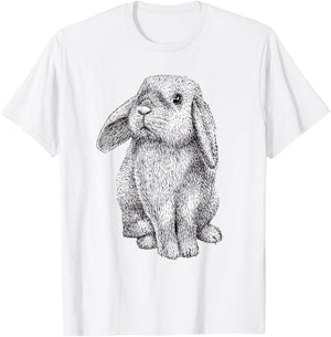 Lop Eared Bunny Rabbit Cute T-Shirt - T-Shirt | White