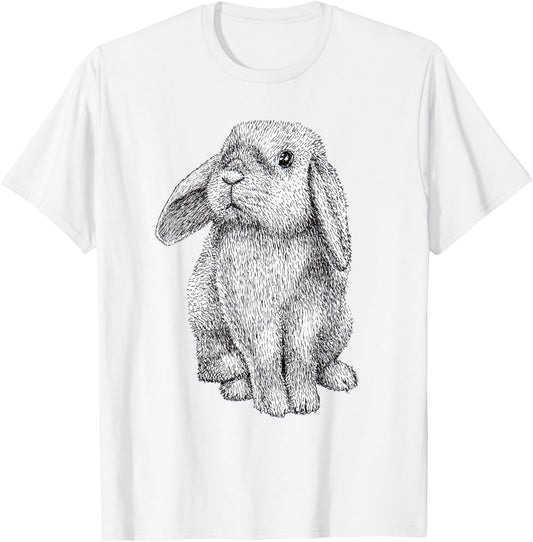 Lop Eared Bunny Rabbit Cute T-Shirt - T-Shirt | White