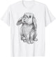 Lop Eared Bunny Rabbit Cute T-Shirt - T-Shirt | White