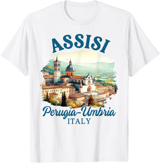 Assisi Travel Perugia Umbria Italy Trip Meet Me In Assisi T-Shirt - T-Shirt | White