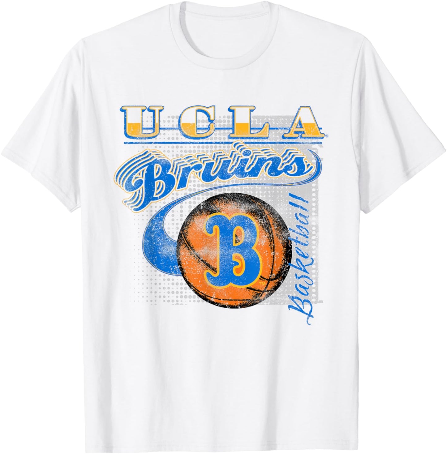 UCLA Bruins Basketball Retro White Officially Licensed T-Shirt - T-Shirt | White