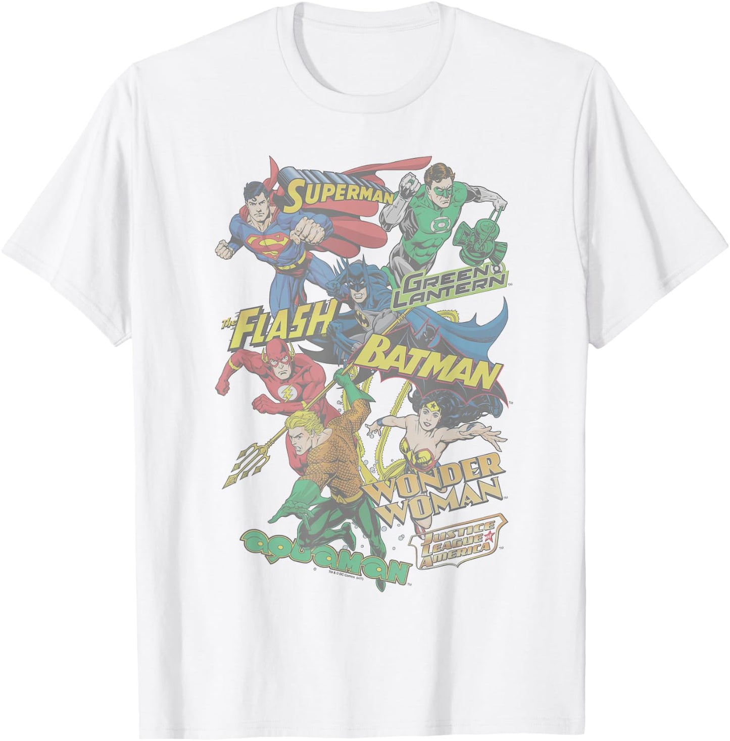 Justice League Justice Collage T-Shirt - T-Shirt | White