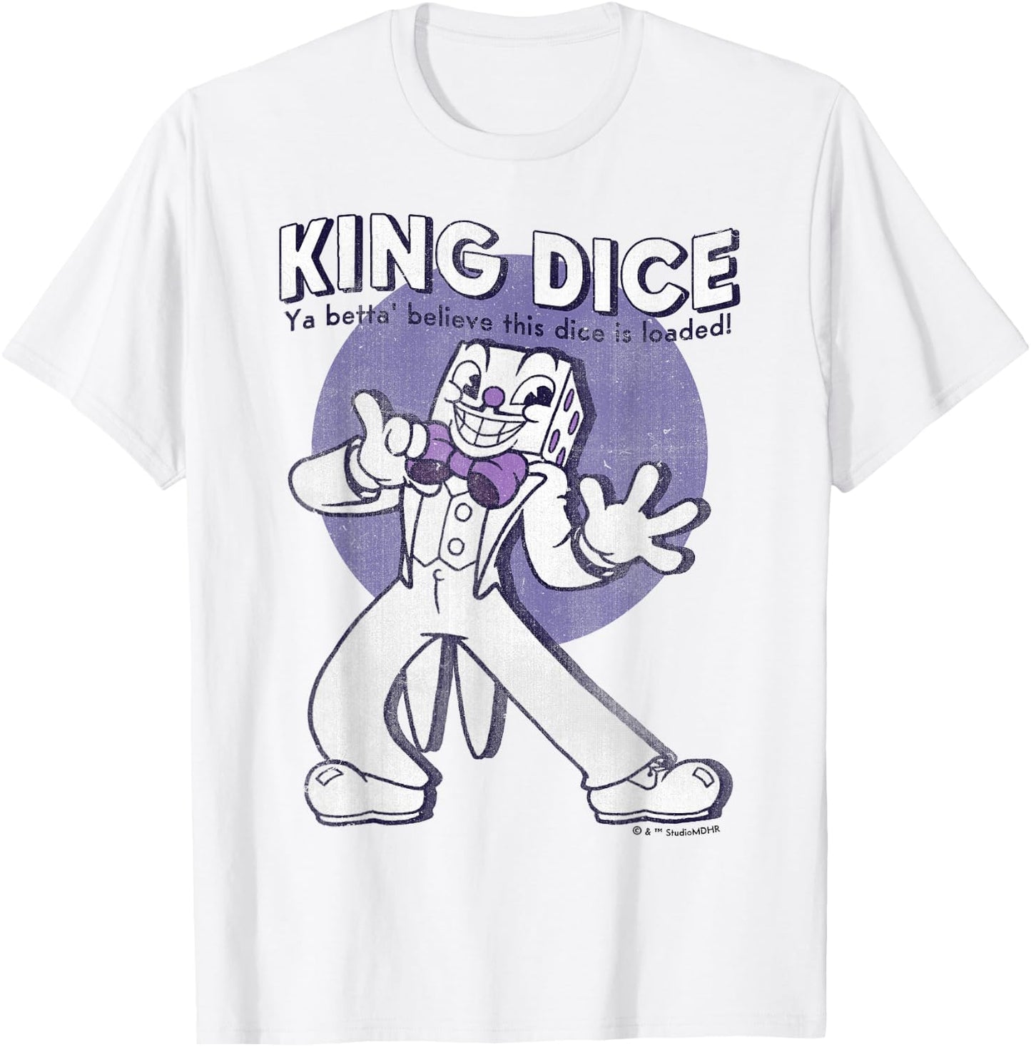 Cuphead King Dice This Dice is Loaded T-Shirt - T-Shirt | White