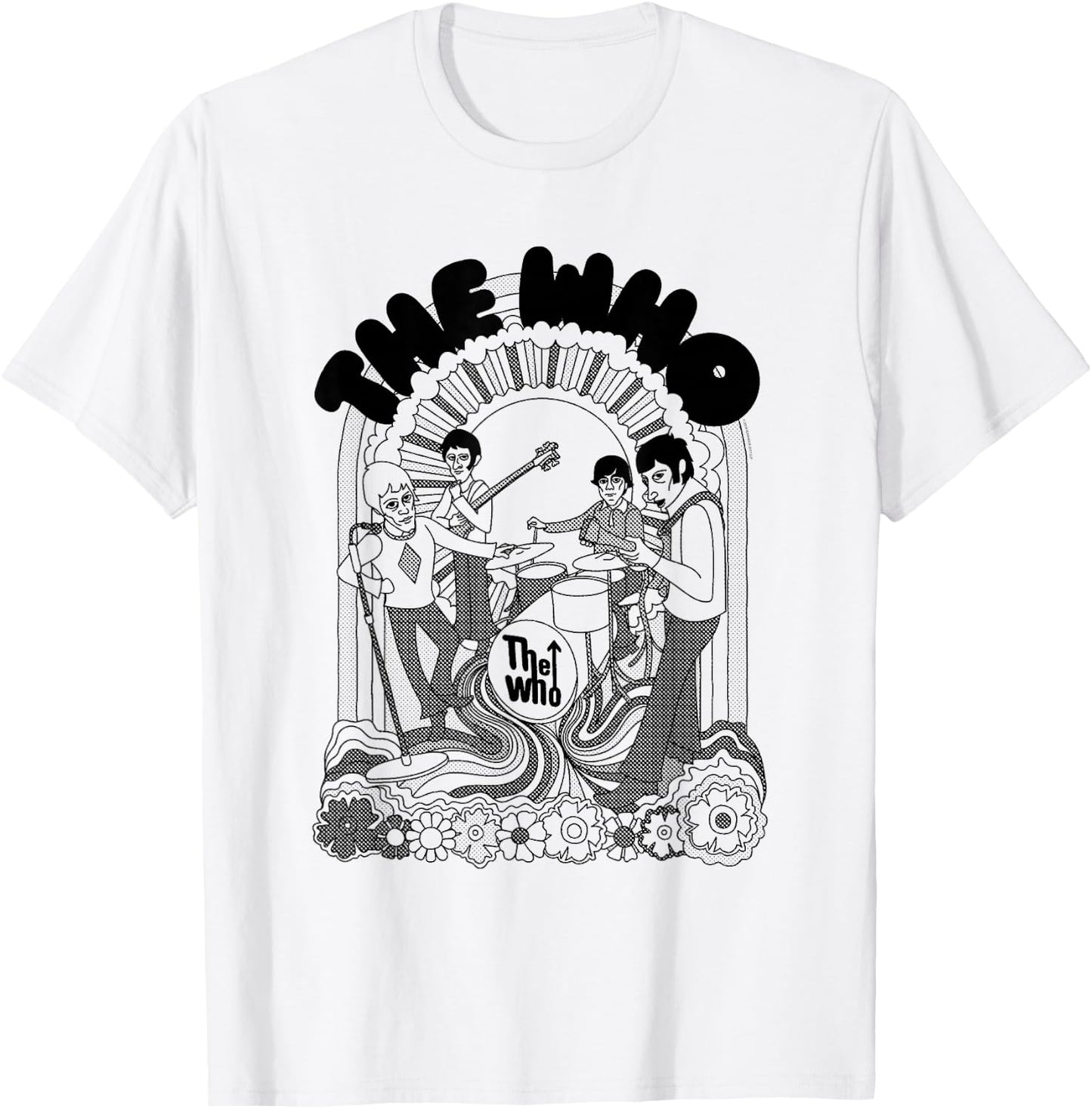 The Who Official 70's Illustration Art T-Shirt - T-Shirt | White