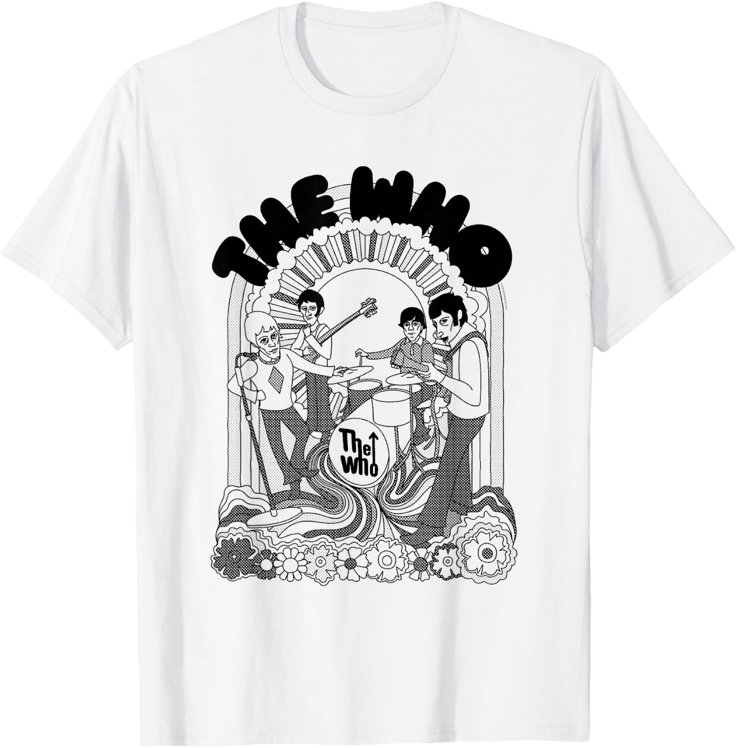The Who Official 70's Illustration Art T-Shirt - T-Shirt | White
